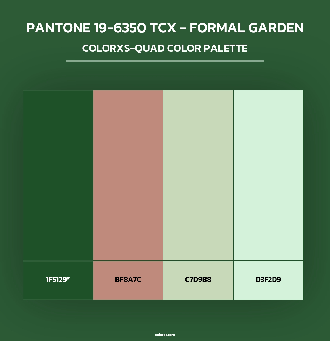 PANTONE 19-6350 TCX - Formal Garden - Colorxs Quad Palette