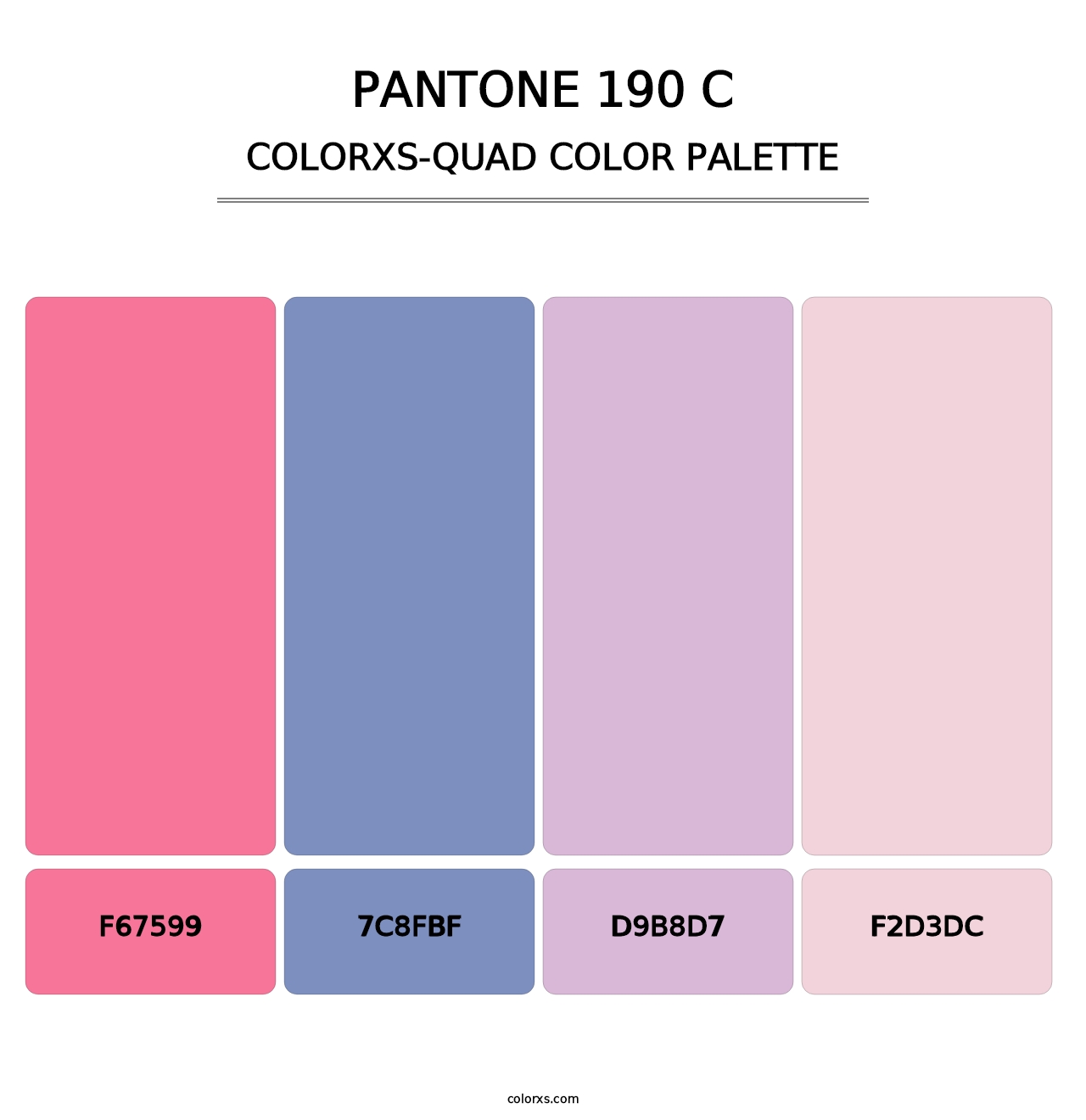 PANTONE 190 C - Colorxs Quad Palette
