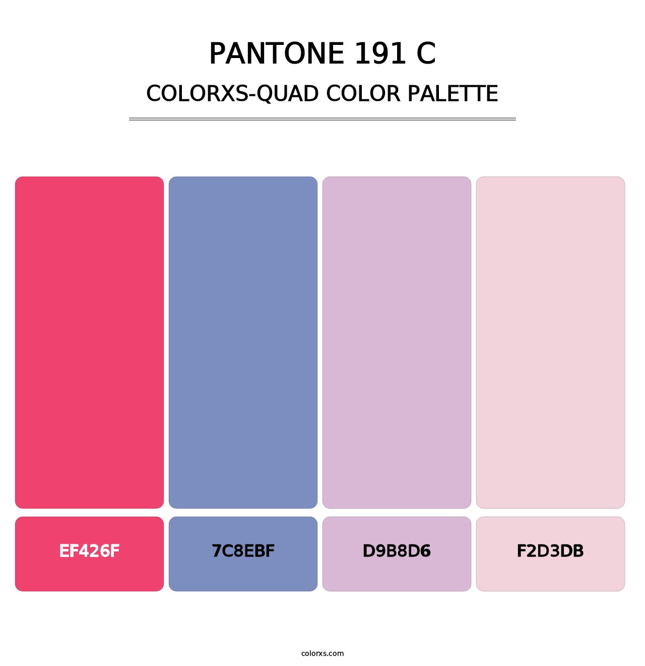 PANTONE 191 C - Colorxs Quad Palette
