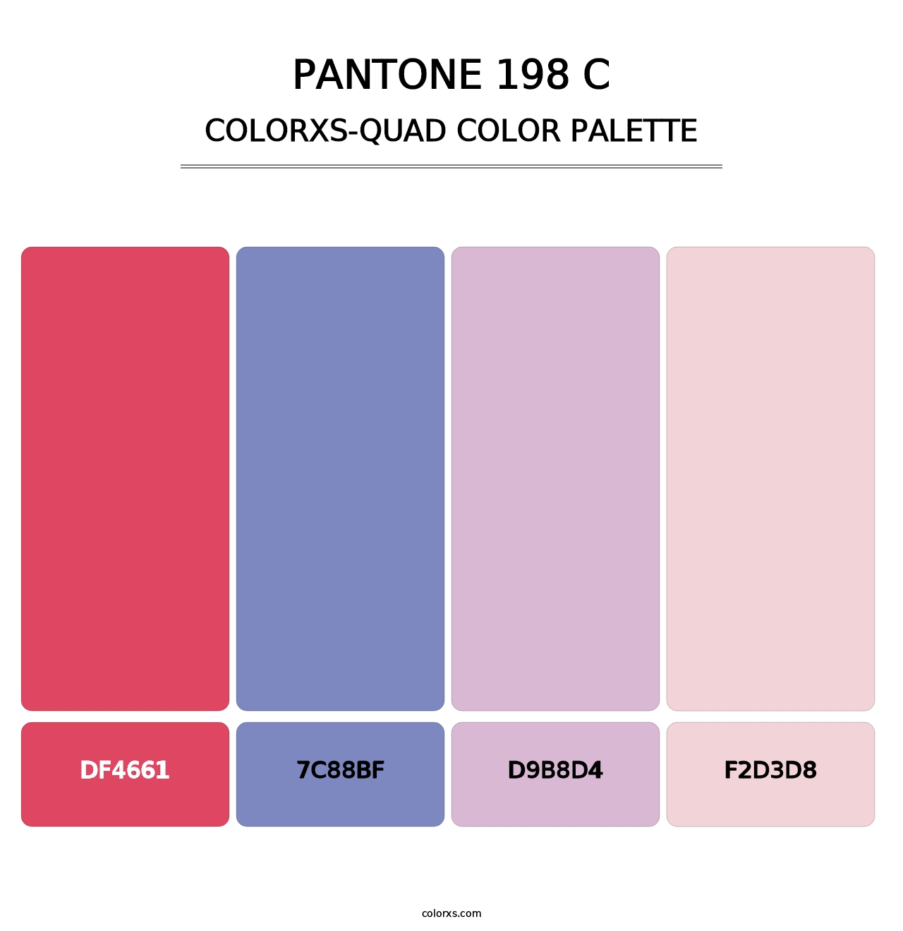 PANTONE 198 C - Colorxs Quad Palette