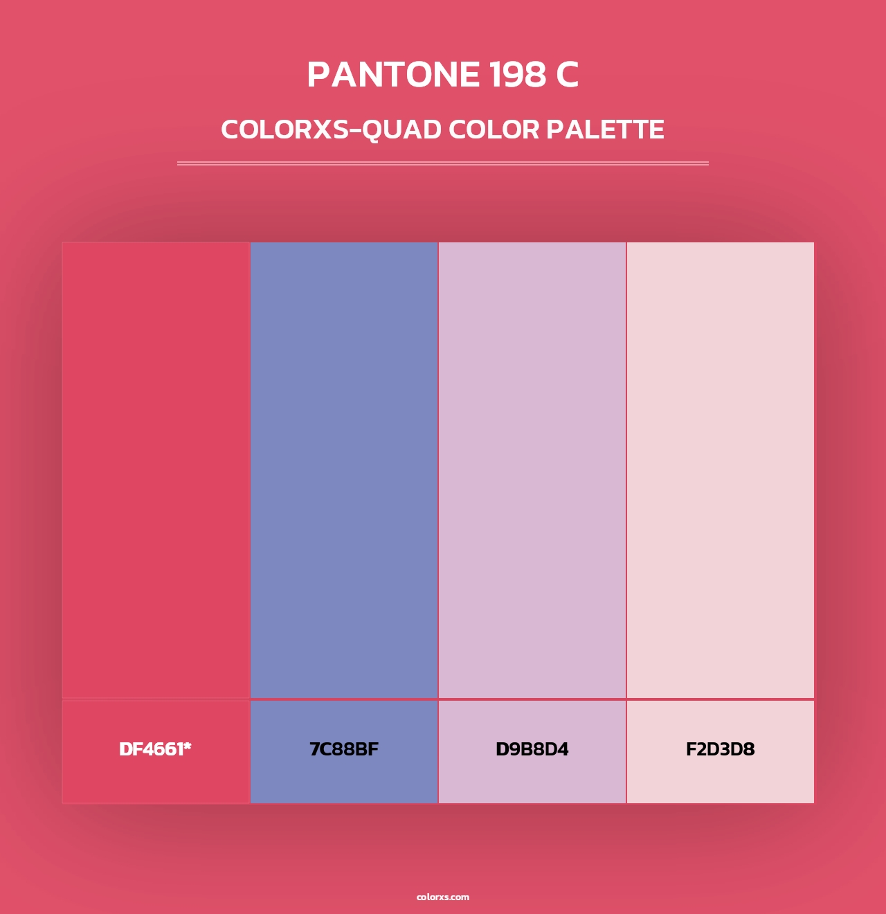 PANTONE 198 C - Colorxs Quad Palette