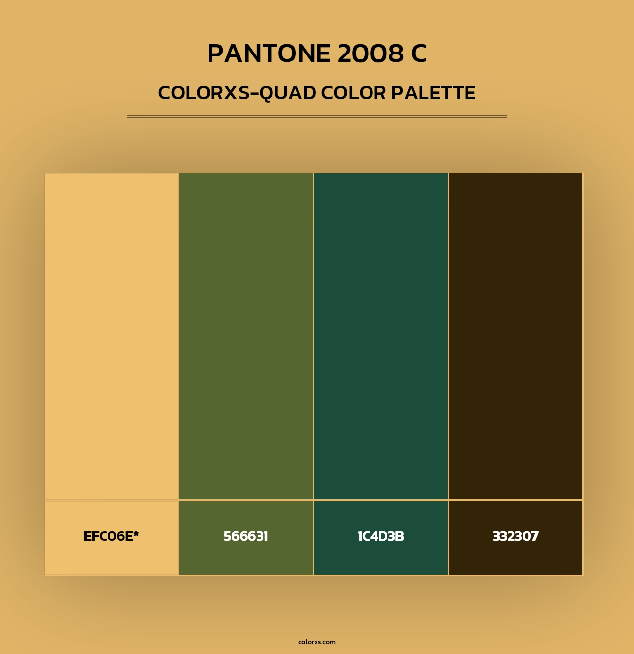 PANTONE 2008 C - Colorxs Quad Palette