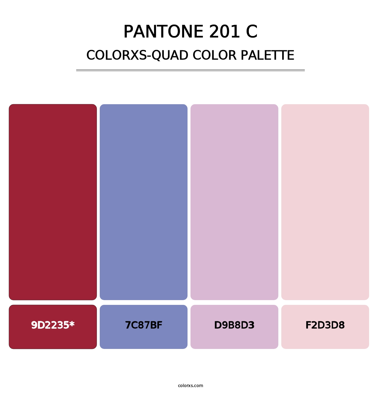 PANTONE 201 C - Colorxs Quad Palette