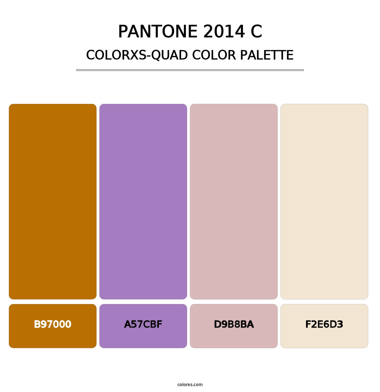 PANTONE 2014 C - Colorxs Quad Palette