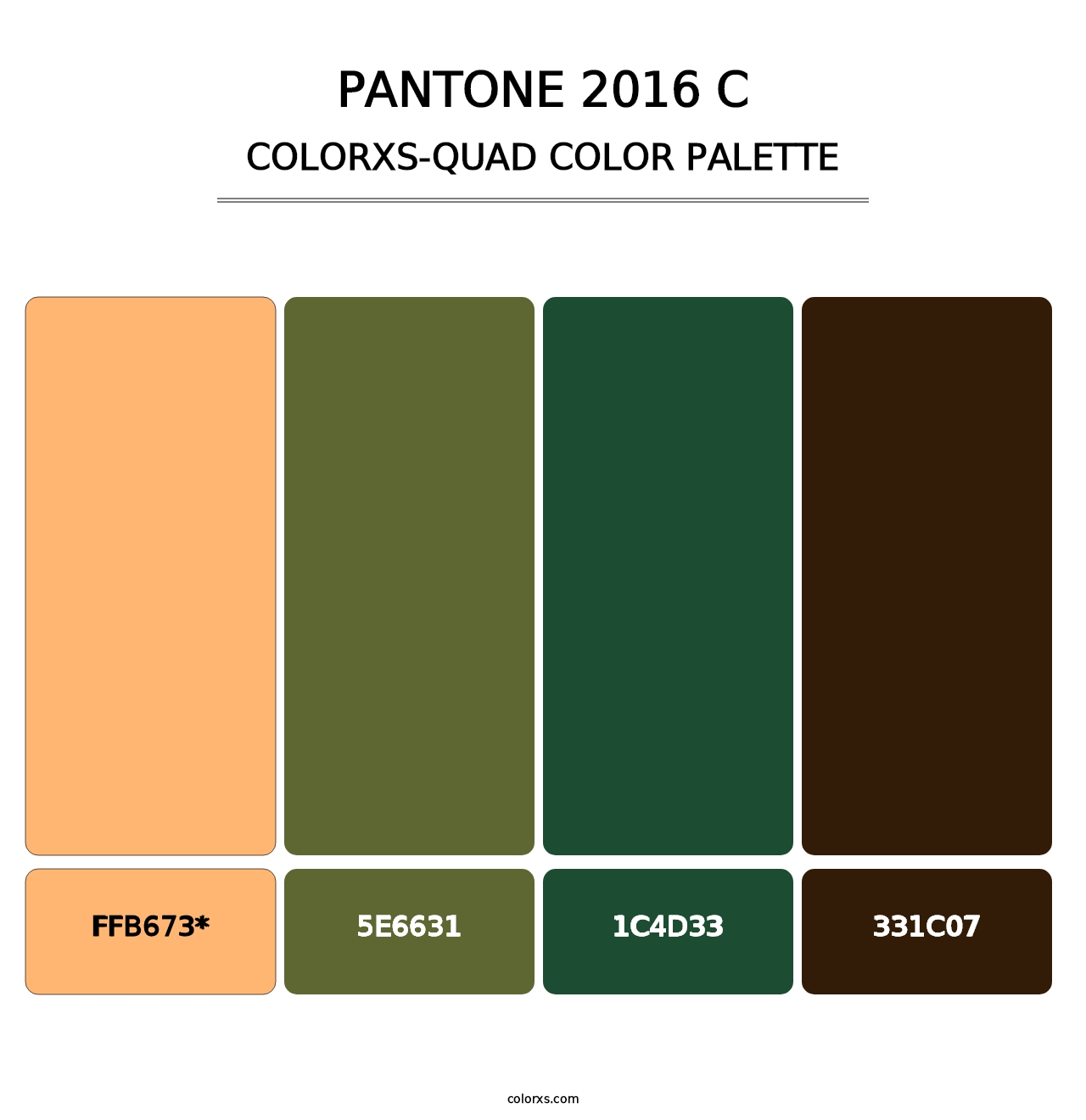 PANTONE 2016 C - Colorxs Quad Palette