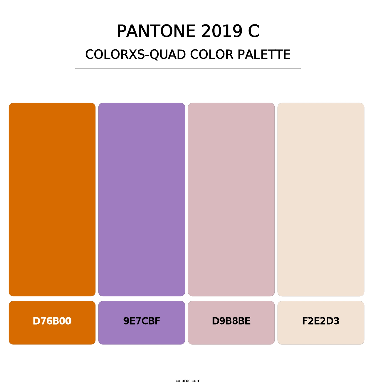 PANTONE 2019 C - Colorxs Quad Palette
