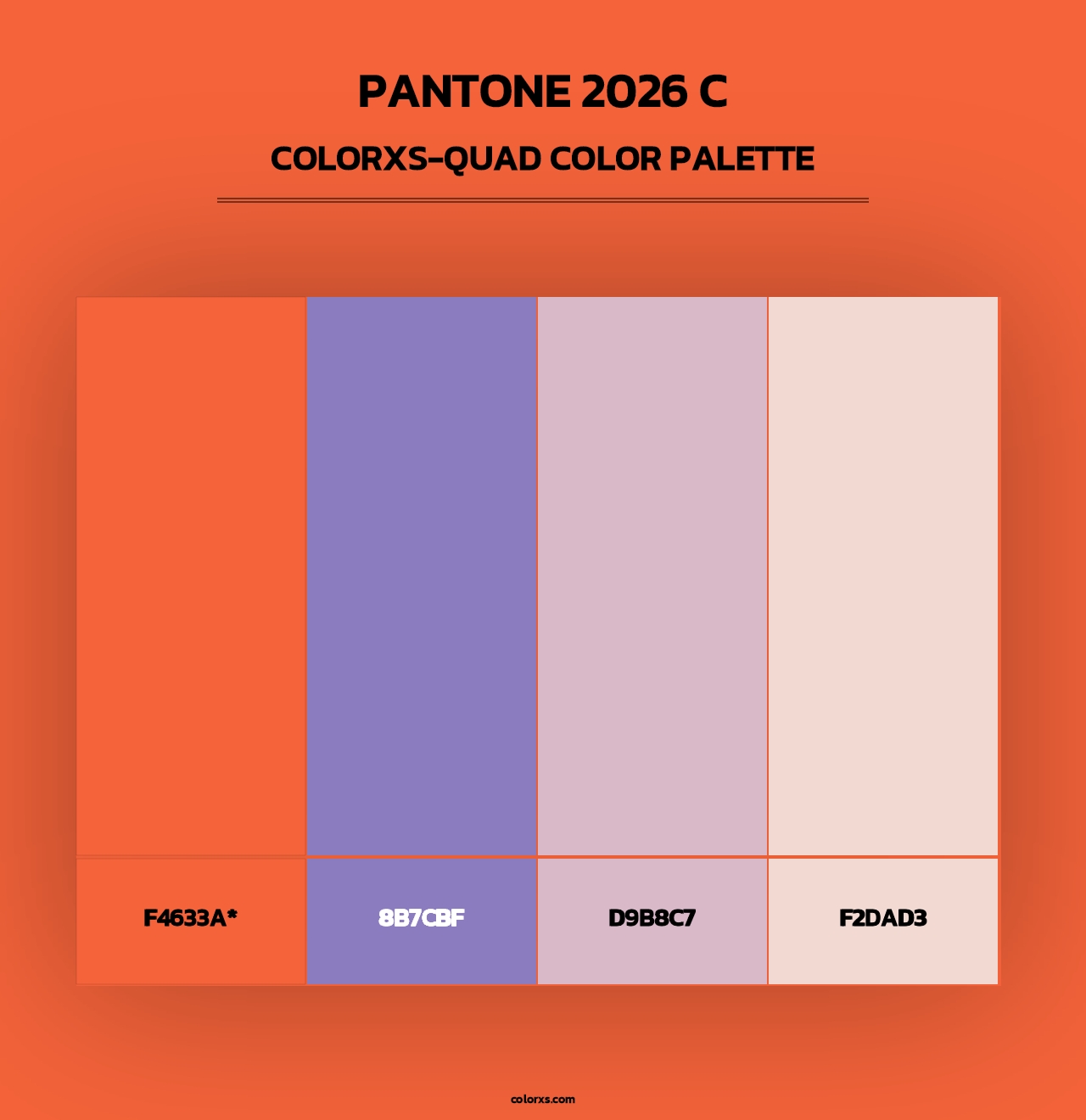 PANTONE 2026 C - Colorxs Quad Palette