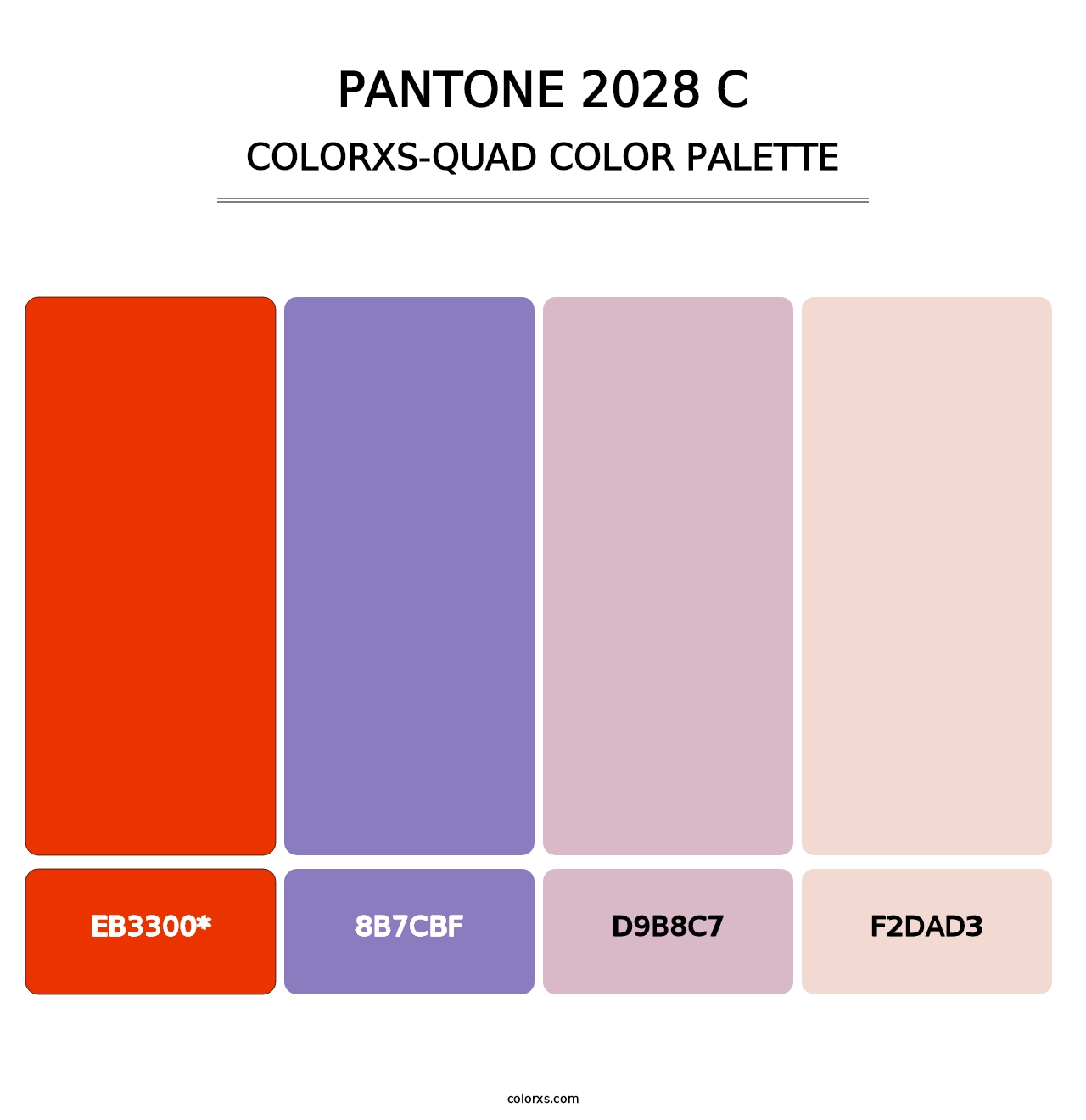 PANTONE 2028 C - Colorxs Quad Palette