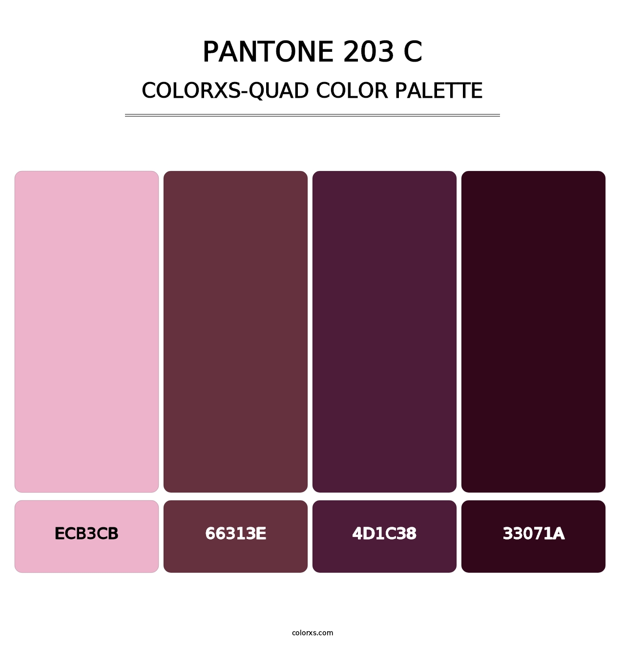 PANTONE 203 C - Colorxs Quad Palette