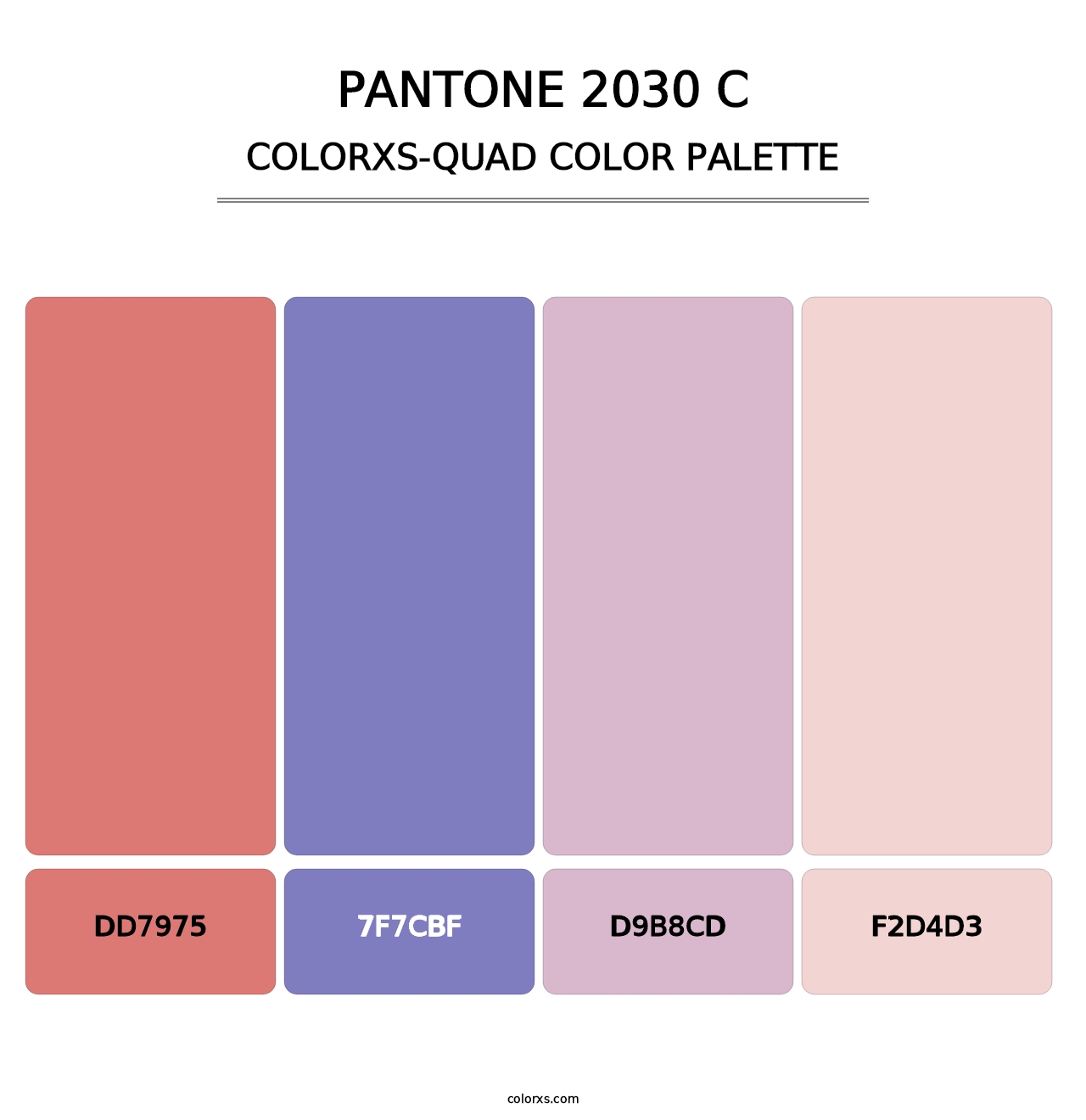 PANTONE 2030 C - Colorxs Quad Palette