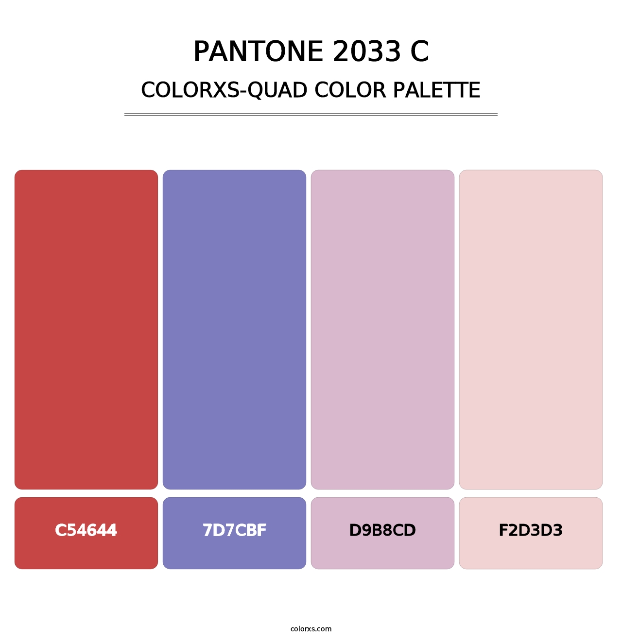 PANTONE 2033 C - Colorxs Quad Palette