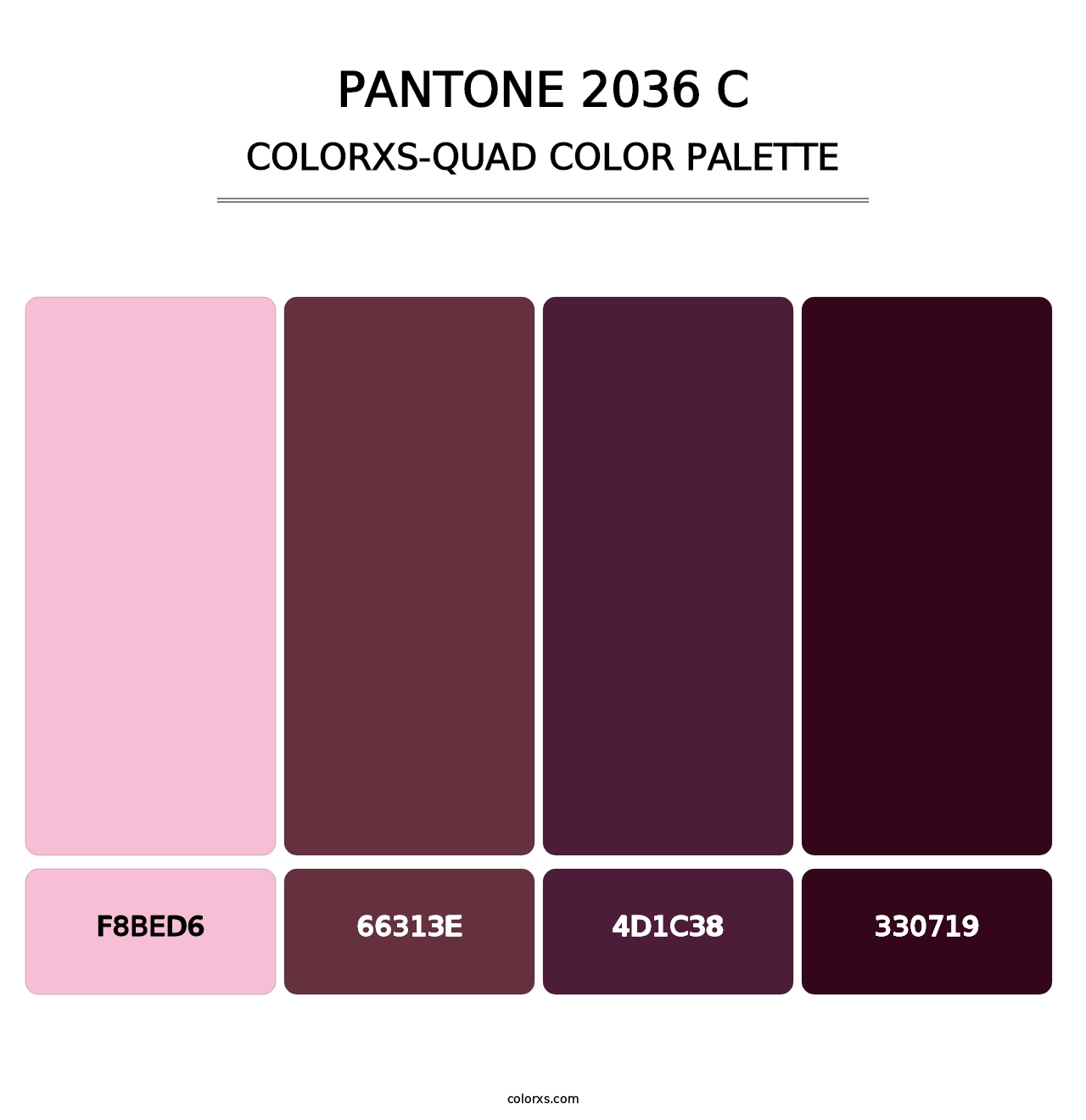 PANTONE 2036 C - Colorxs Quad Palette