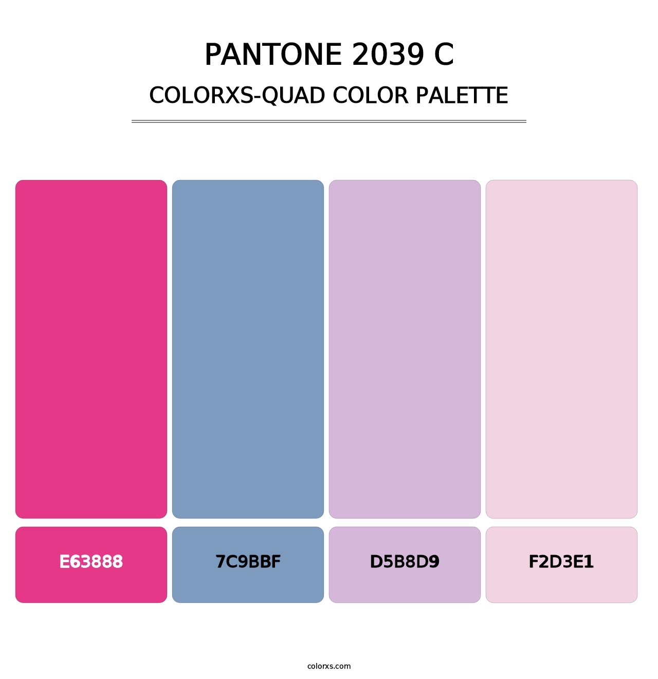 PANTONE 2039 C - Colorxs Quad Palette