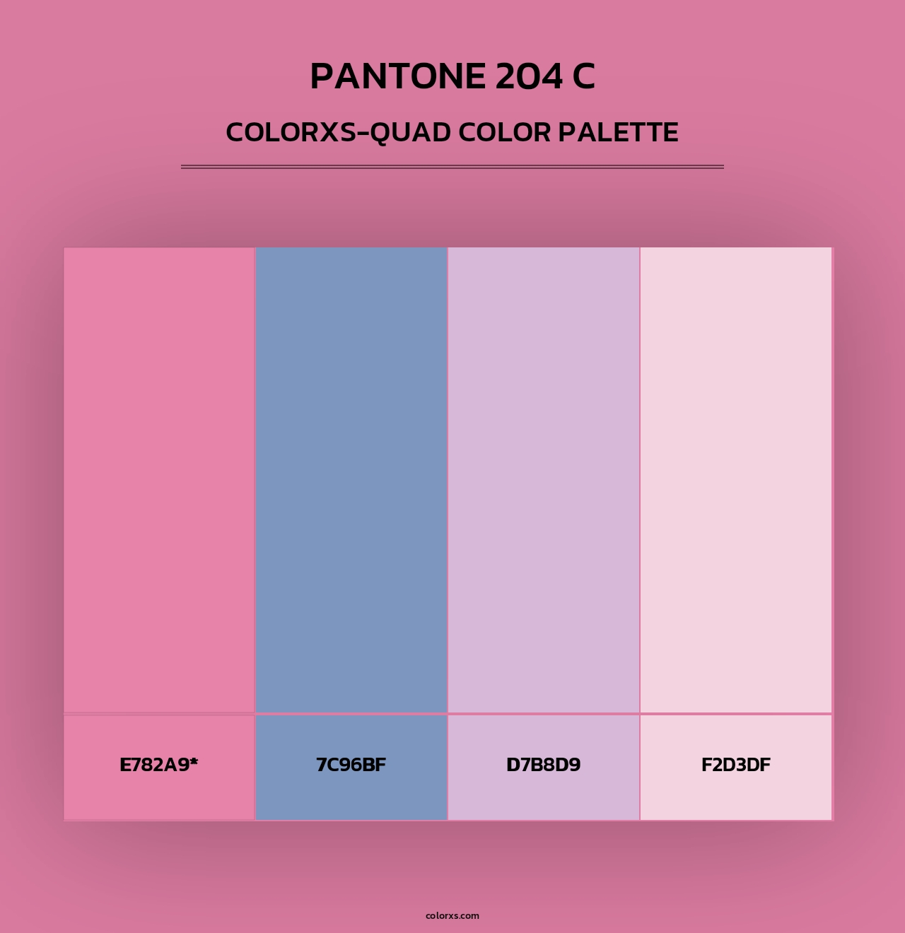 PANTONE 204 C - Colorxs Quad Palette