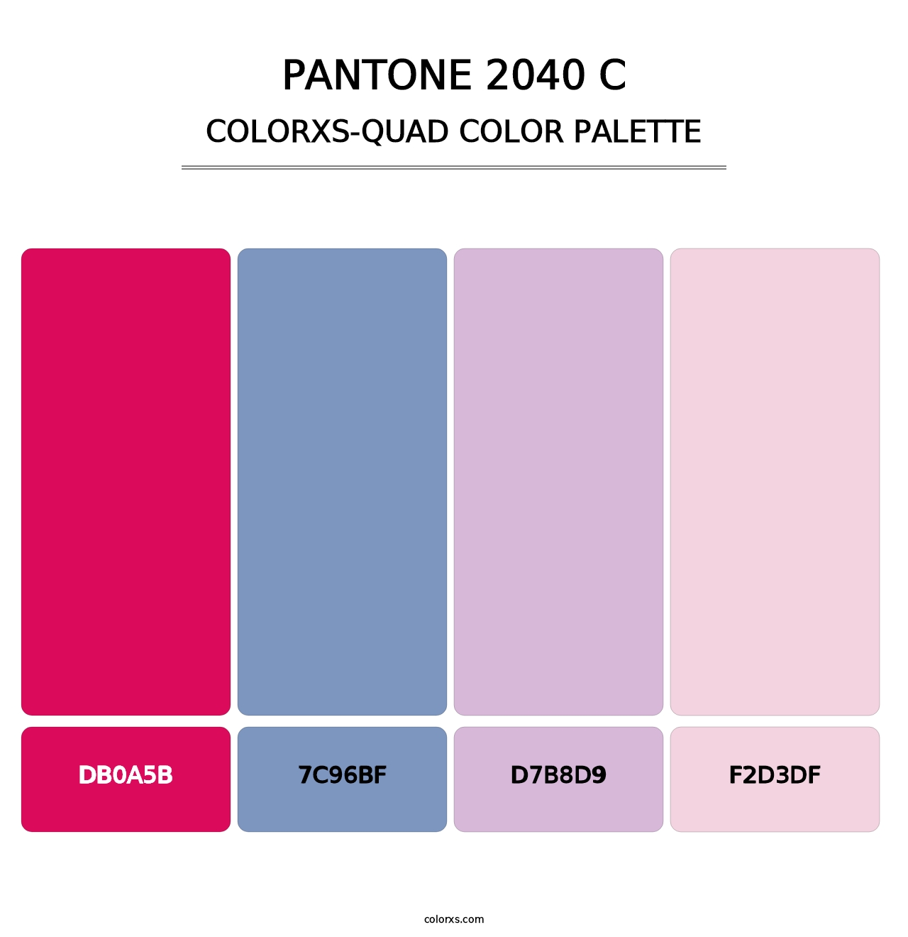 PANTONE 2040 C - Colorxs Quad Palette