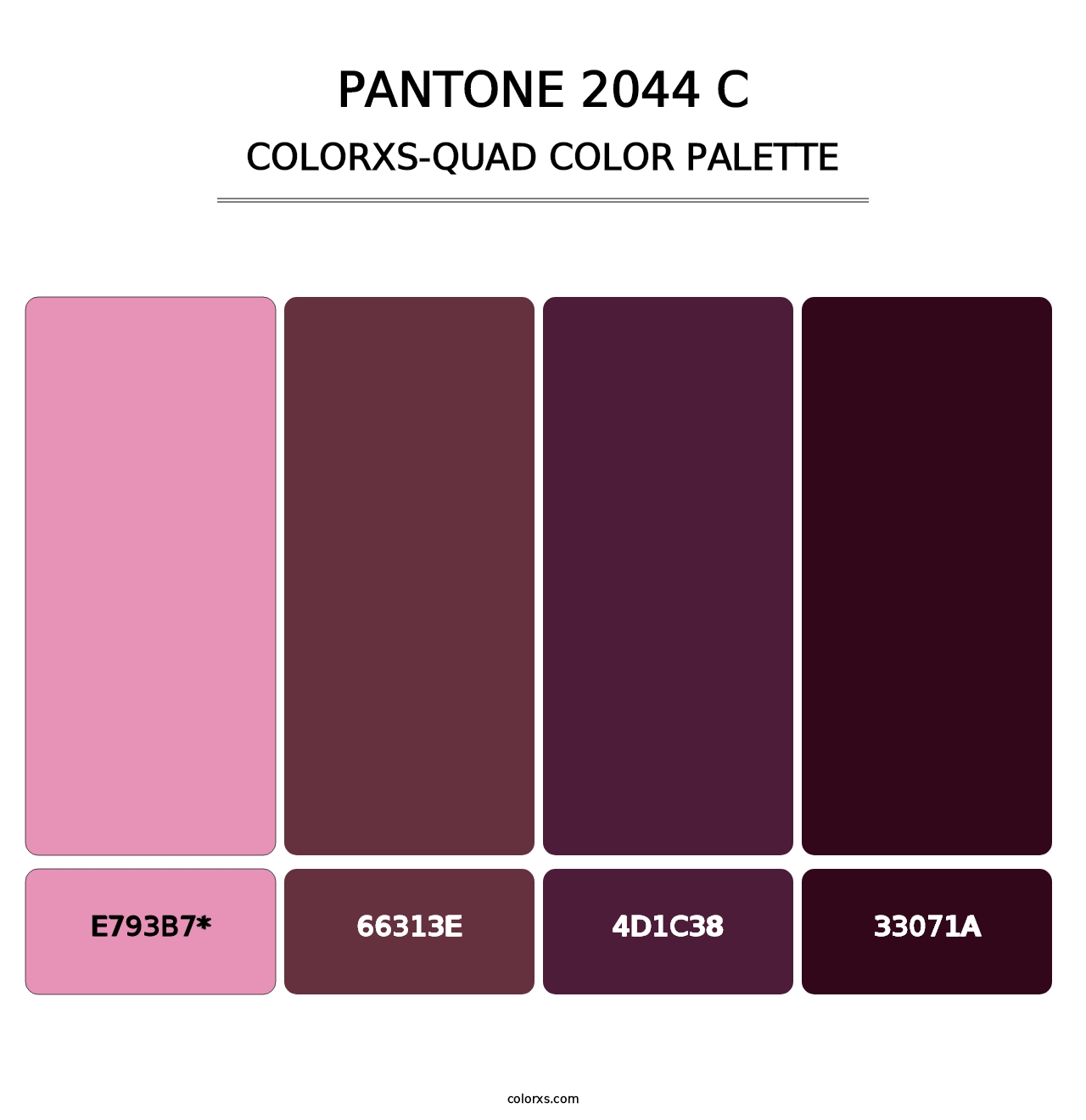 PANTONE 2044 C - Colorxs Quad Palette