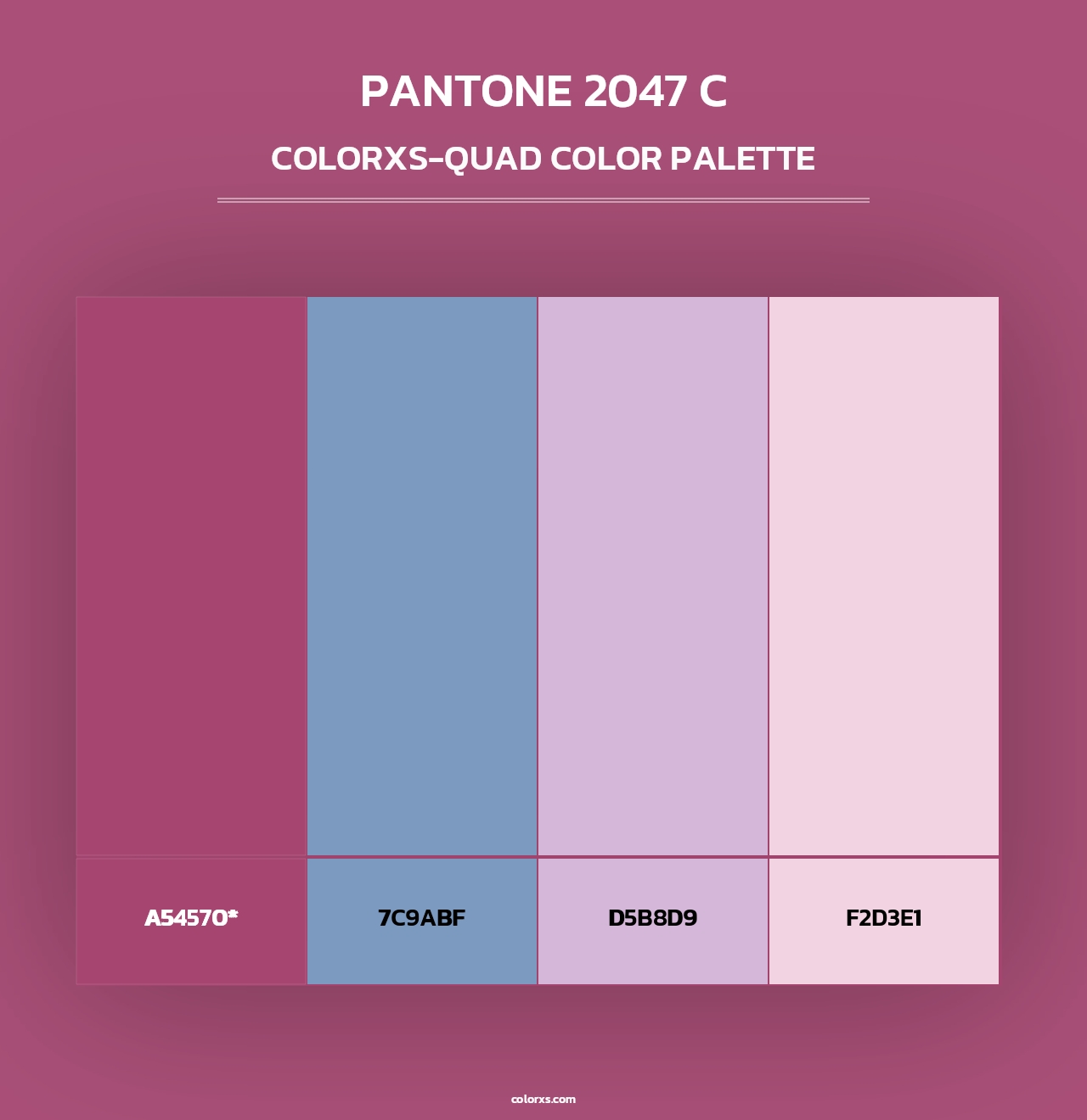 PANTONE 2047 C - Colorxs Quad Palette