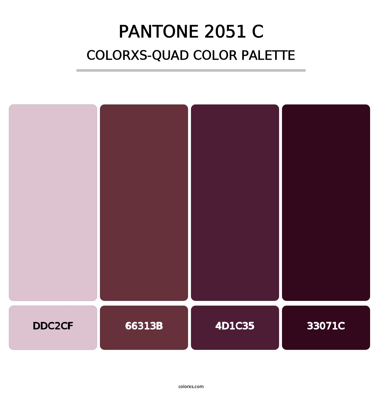 PANTONE 2051 C - Colorxs Quad Palette