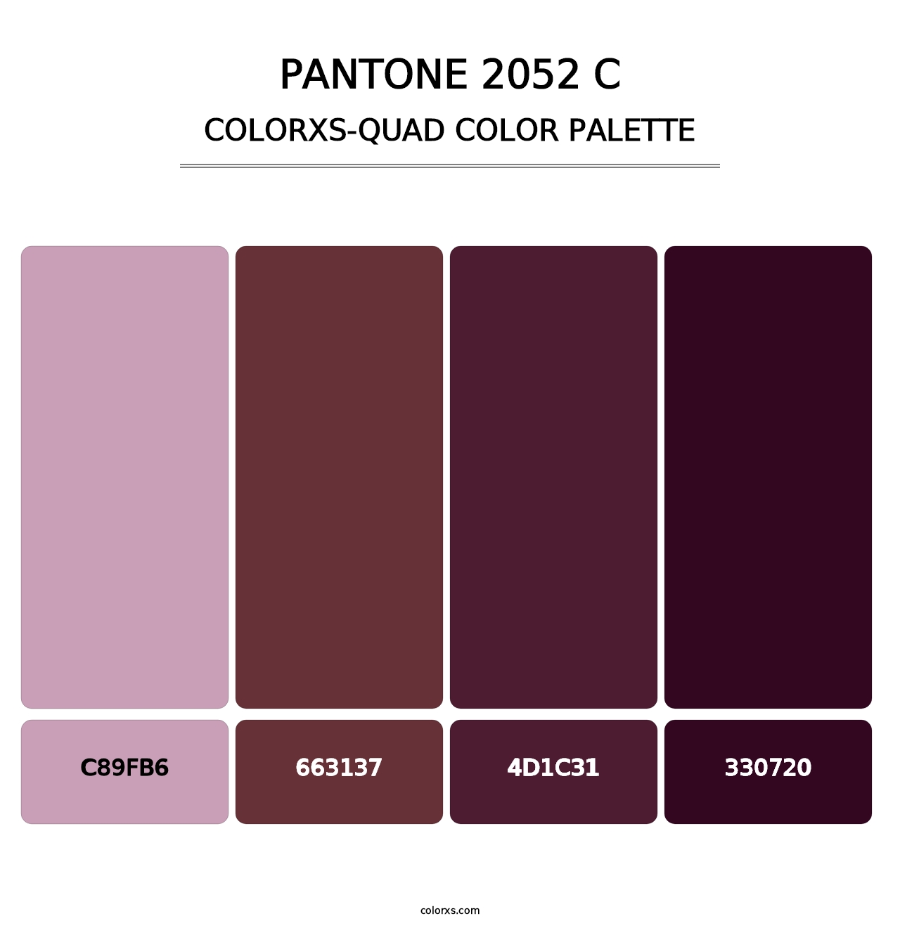 PANTONE 2052 C - Colorxs Quad Palette