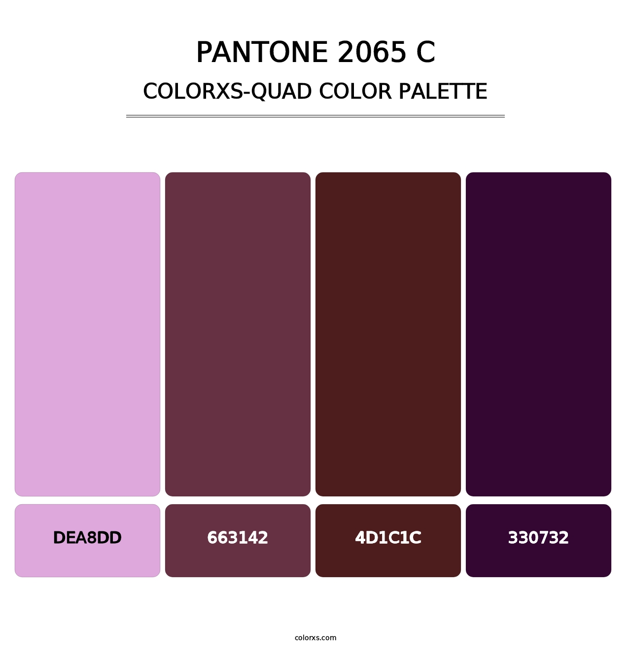 PANTONE 2065 C - Colorxs Quad Palette
