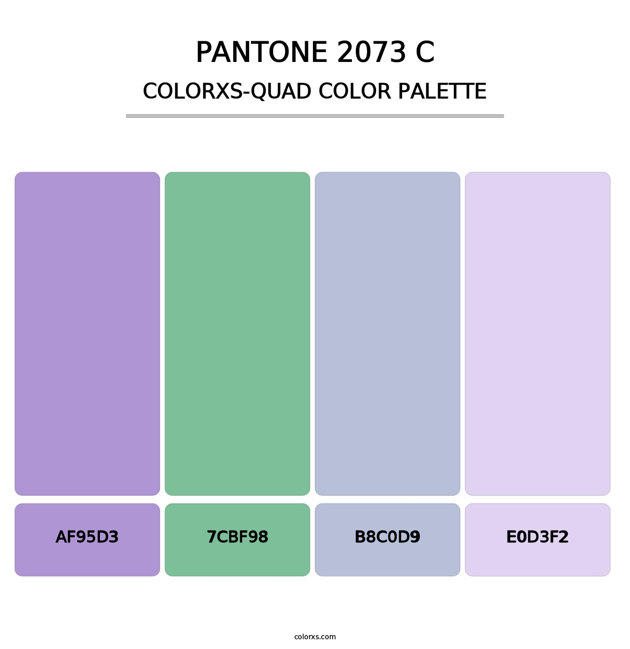 PANTONE 2073 C - Colorxs Quad Palette