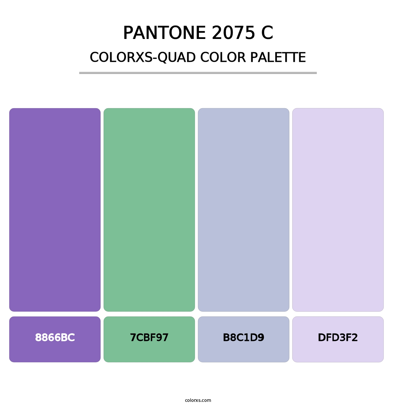 PANTONE 2075 C - Colorxs Quad Palette