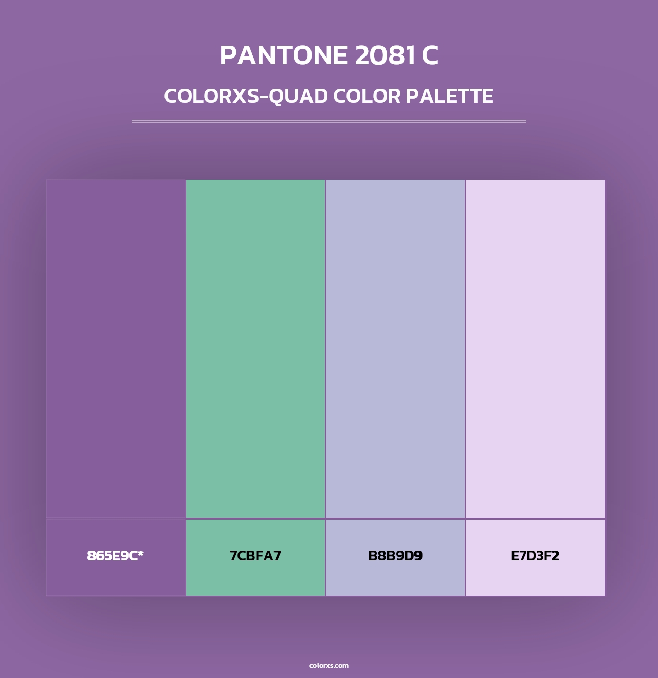 PANTONE 2081 C - Colorxs Quad Palette