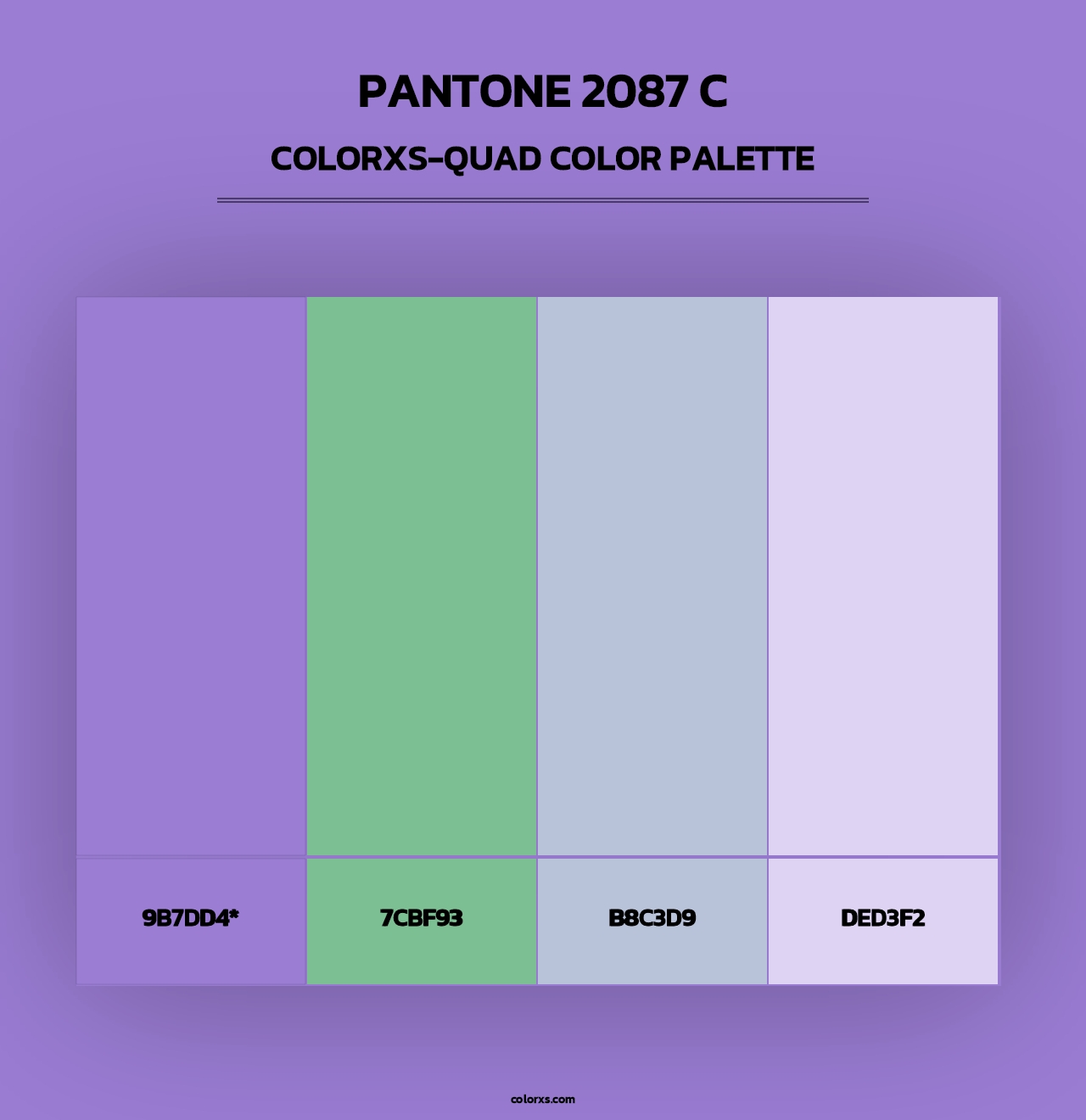 PANTONE 2087 C - Colorxs Quad Palette