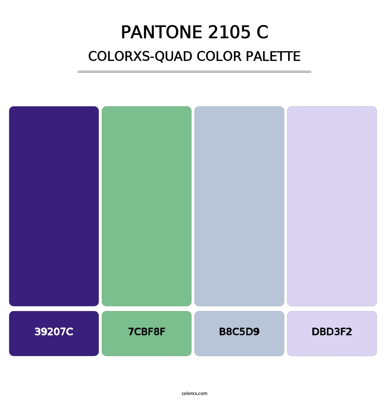 PANTONE 2105 C - Colorxs Quad Palette