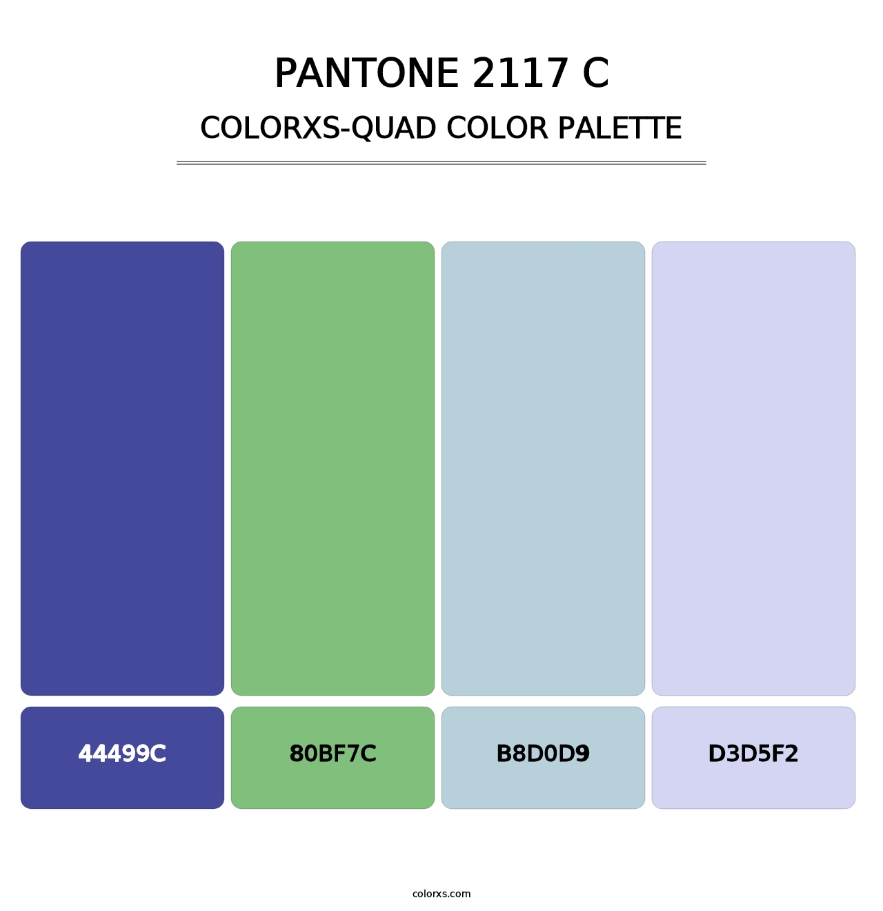 PANTONE 2117 C - Colorxs Quad Palette