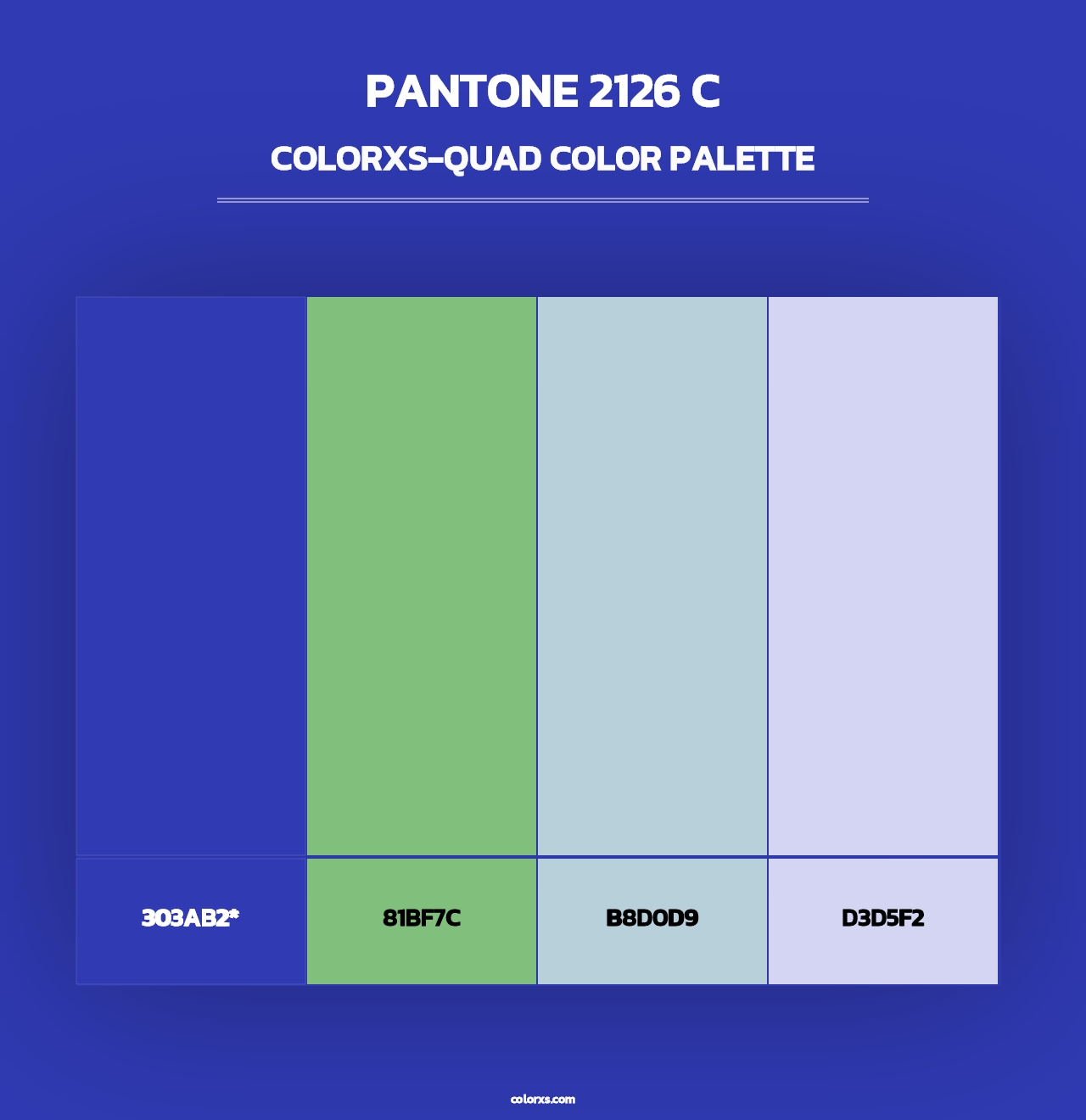 PANTONE 2126 C - Colorxs Quad Palette