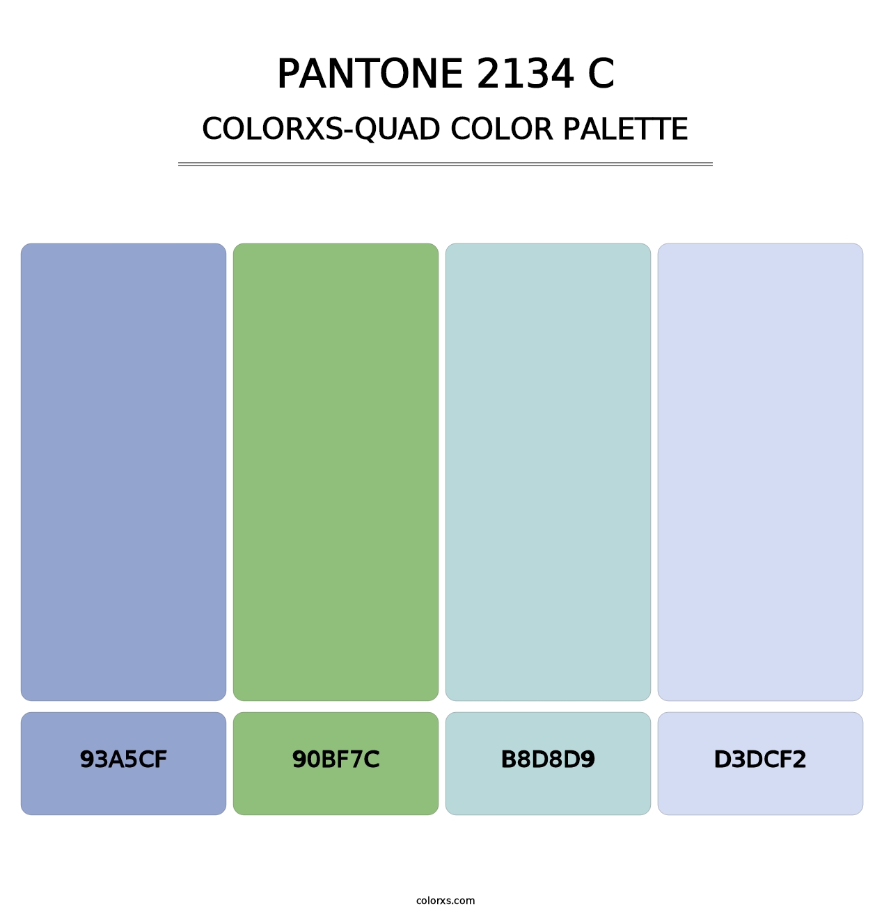 PANTONE 2134 C - Colorxs Quad Palette