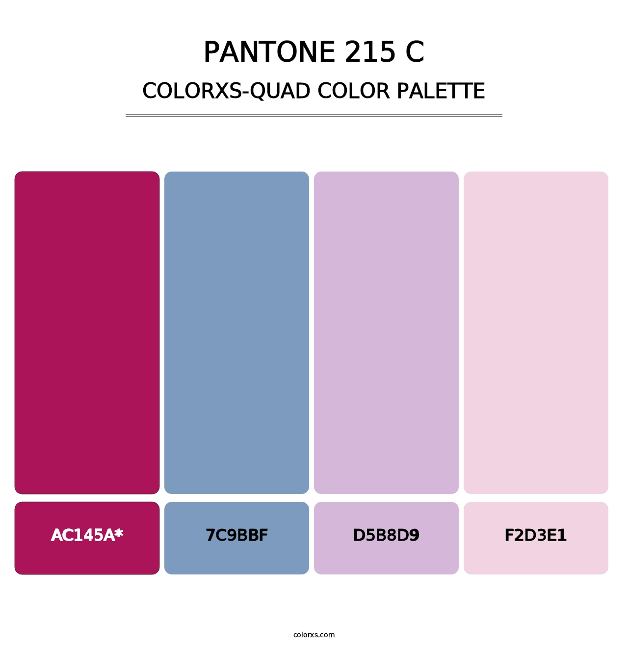 PANTONE 215 C - Colorxs Quad Palette