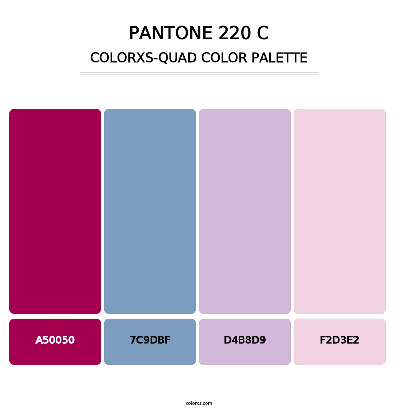PANTONE 220 C - Colorxs Quad Palette