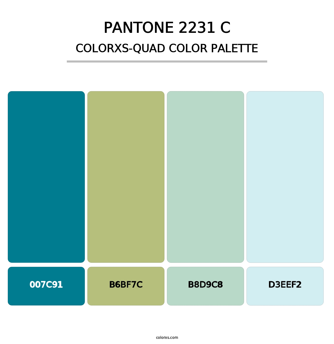 PANTONE 2231 C - Colorxs Quad Palette