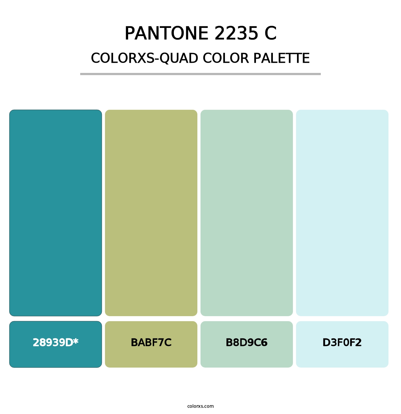 PANTONE 2235 C - Colorxs Quad Palette