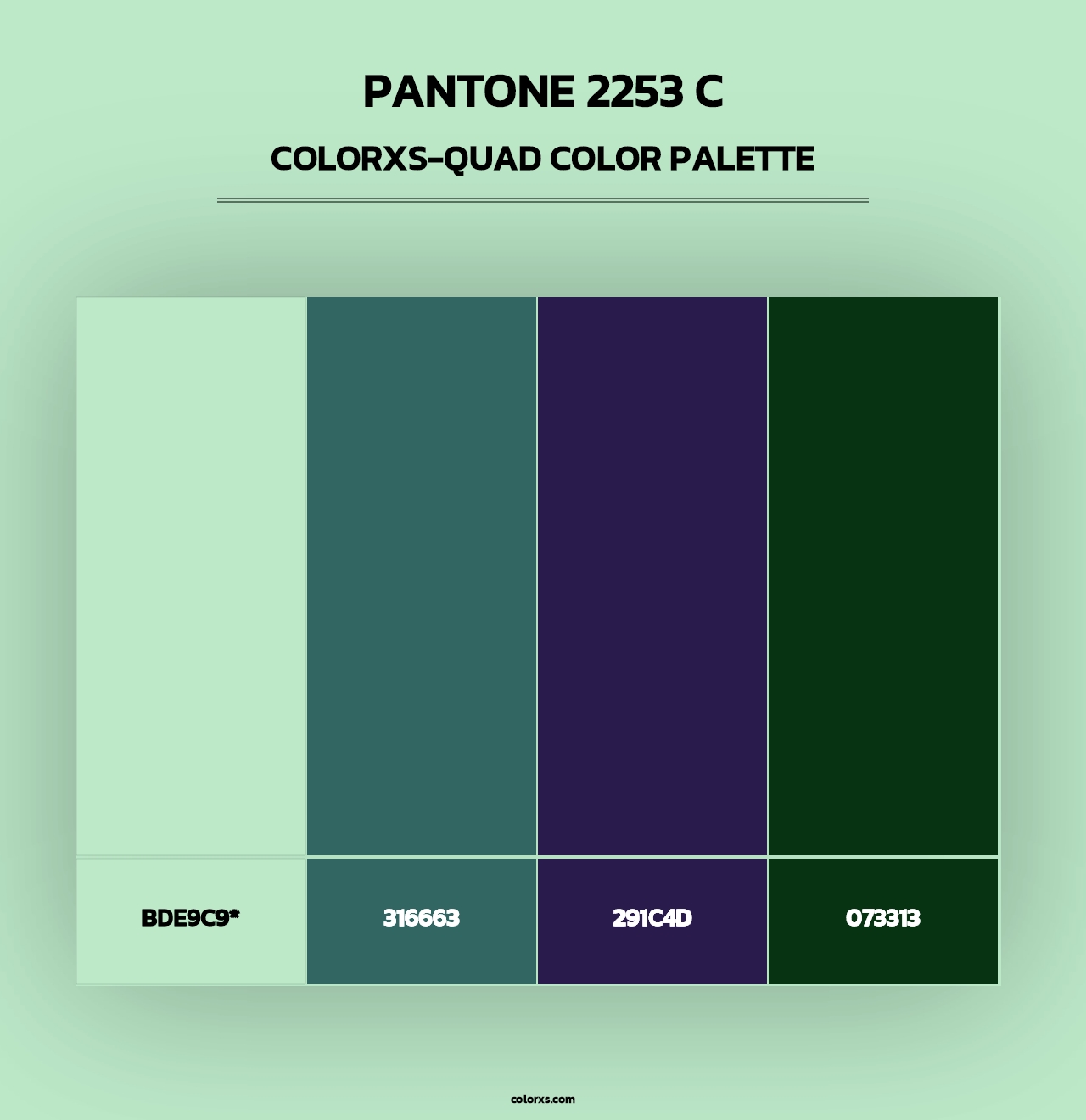 PANTONE 2253 C - Colorxs Quad Palette