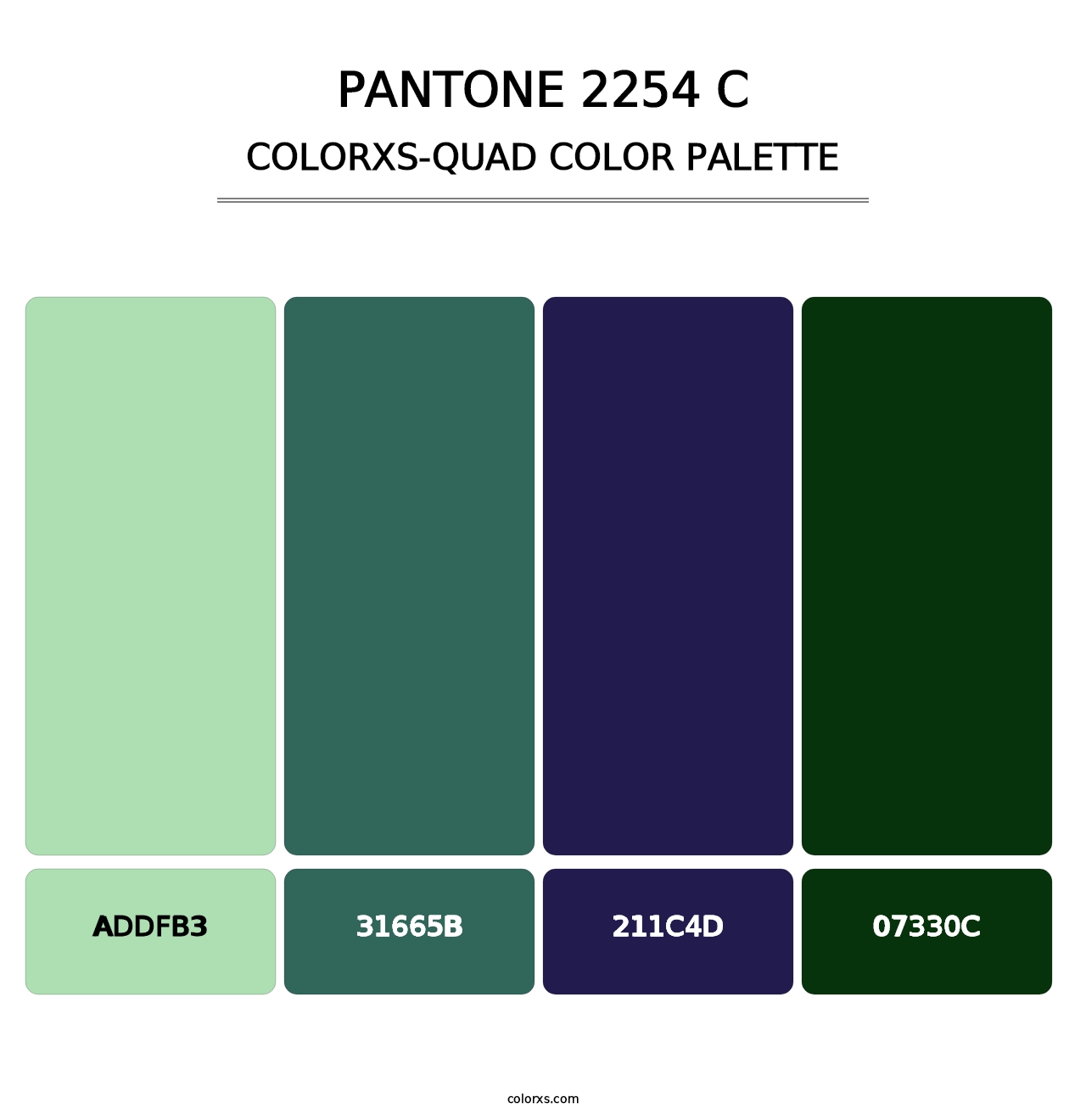 PANTONE 2254 C - Colorxs Quad Palette
