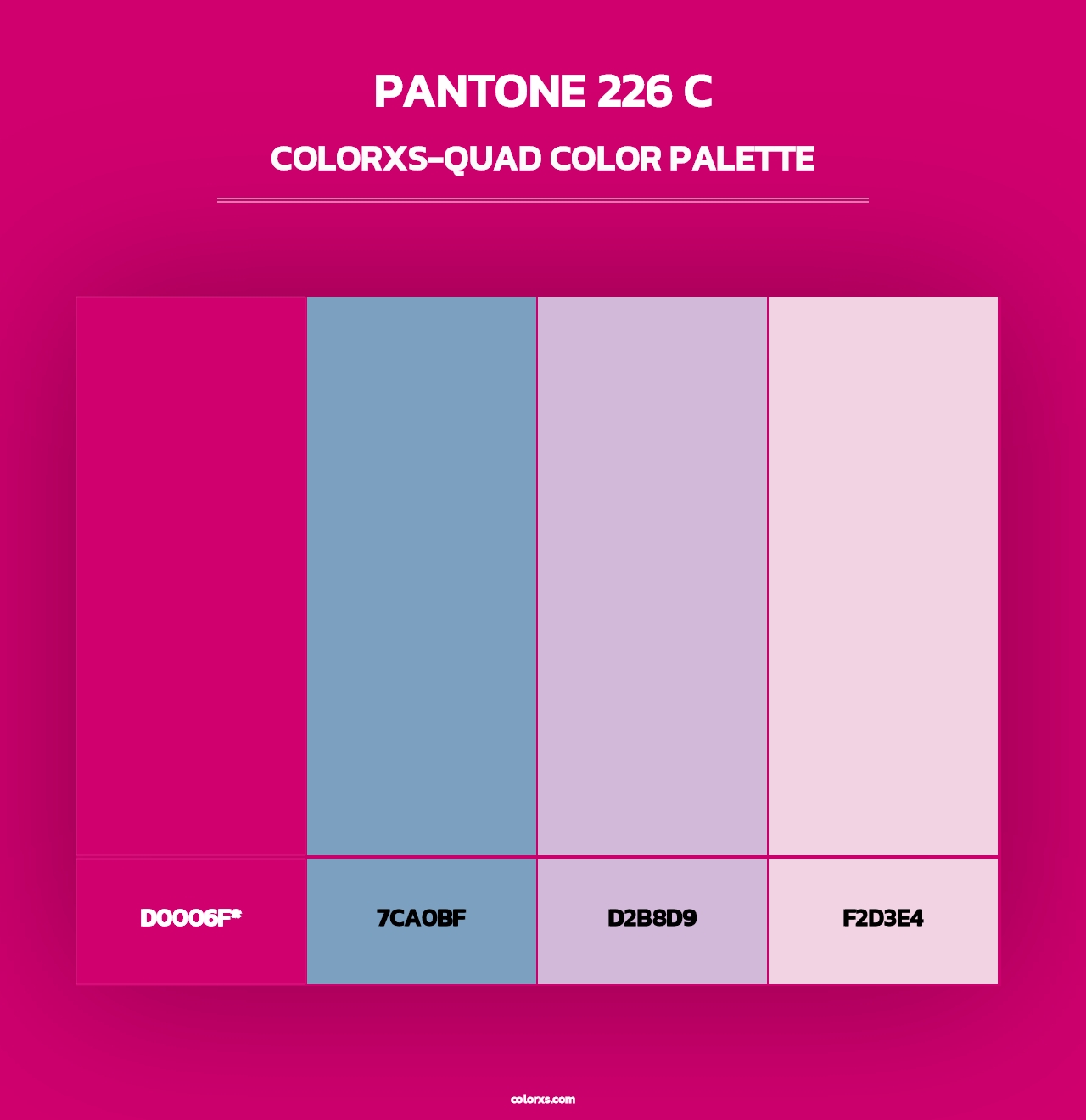 PANTONE 226 C - Colorxs Quad Palette