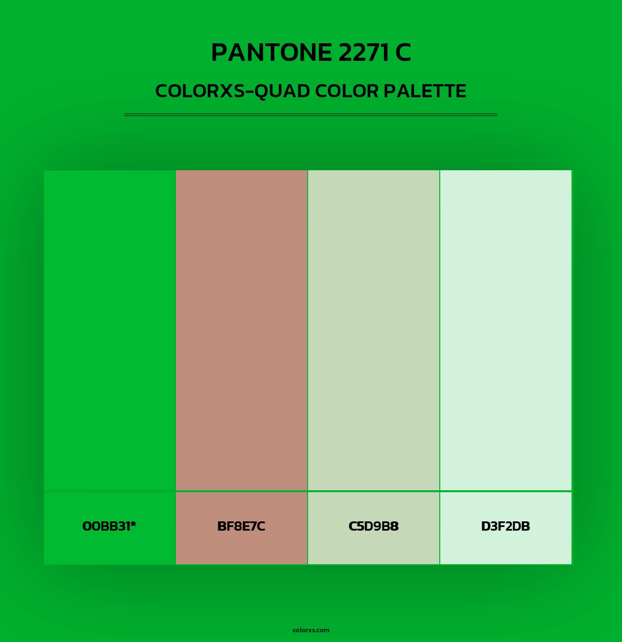 PANTONE 2271 C - Colorxs Quad Palette