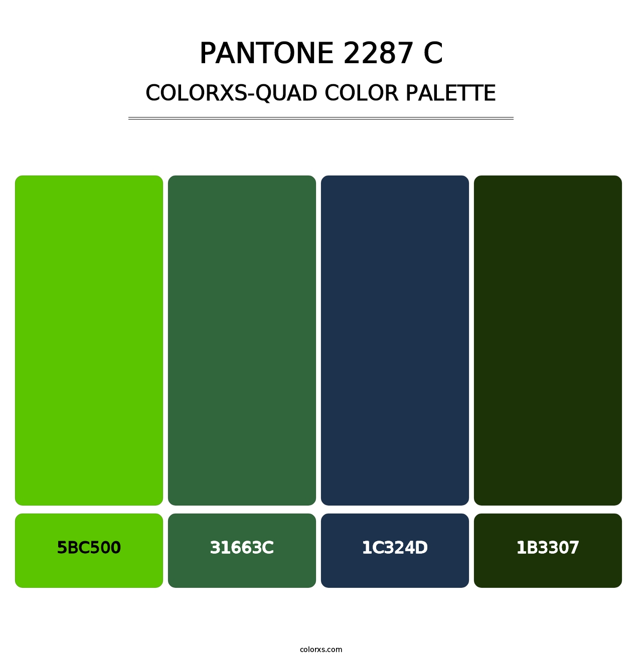 PANTONE 2287 C - Colorxs Quad Palette