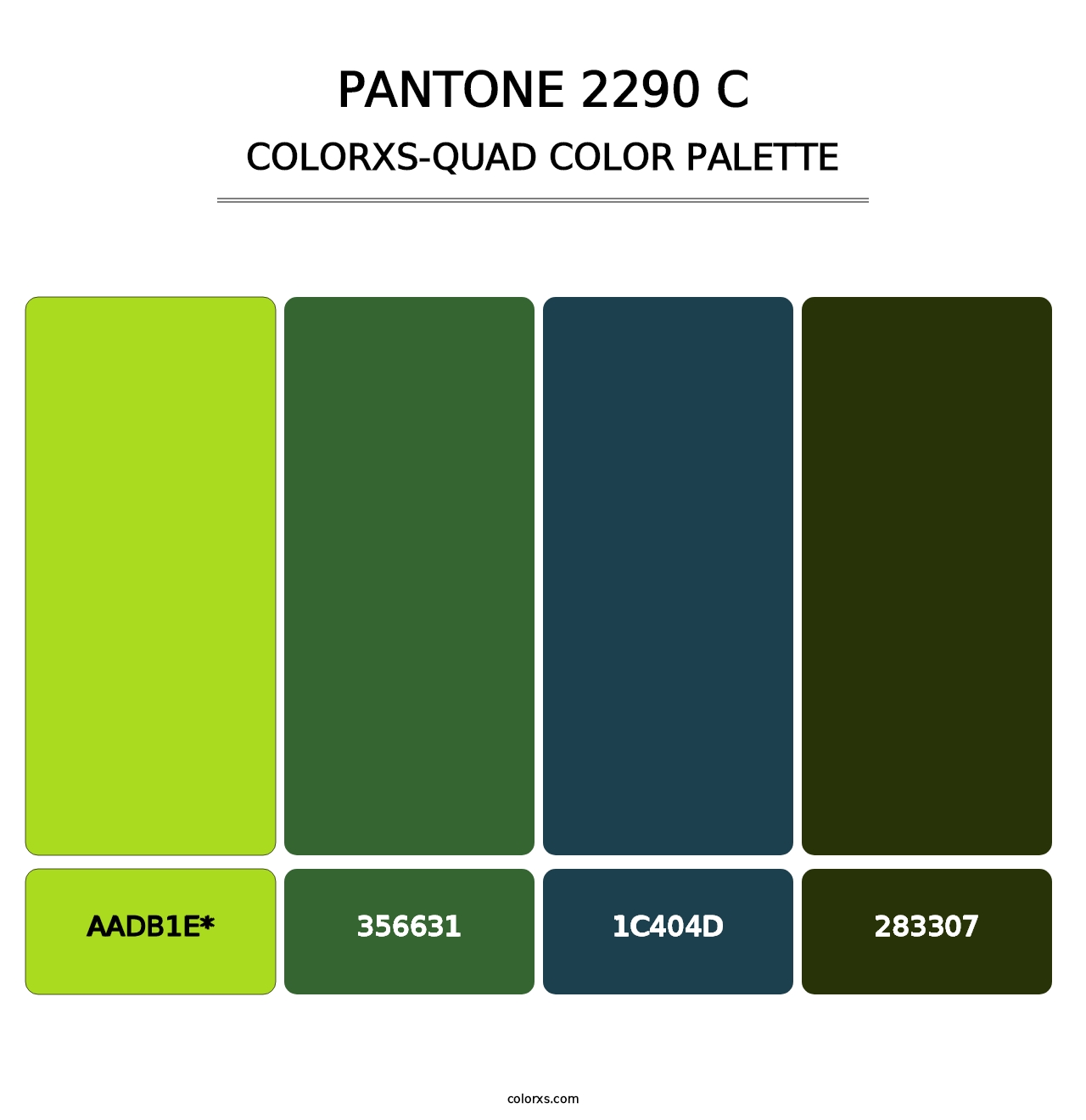 PANTONE 2290 C - Colorxs Quad Palette