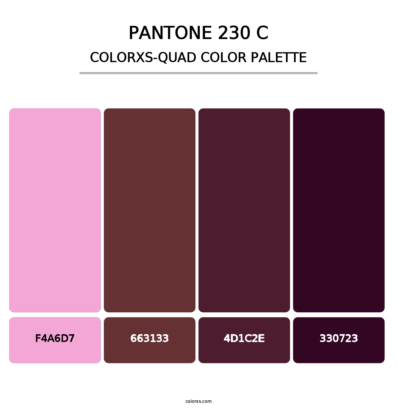 PANTONE 230 C - Colorxs Quad Palette
