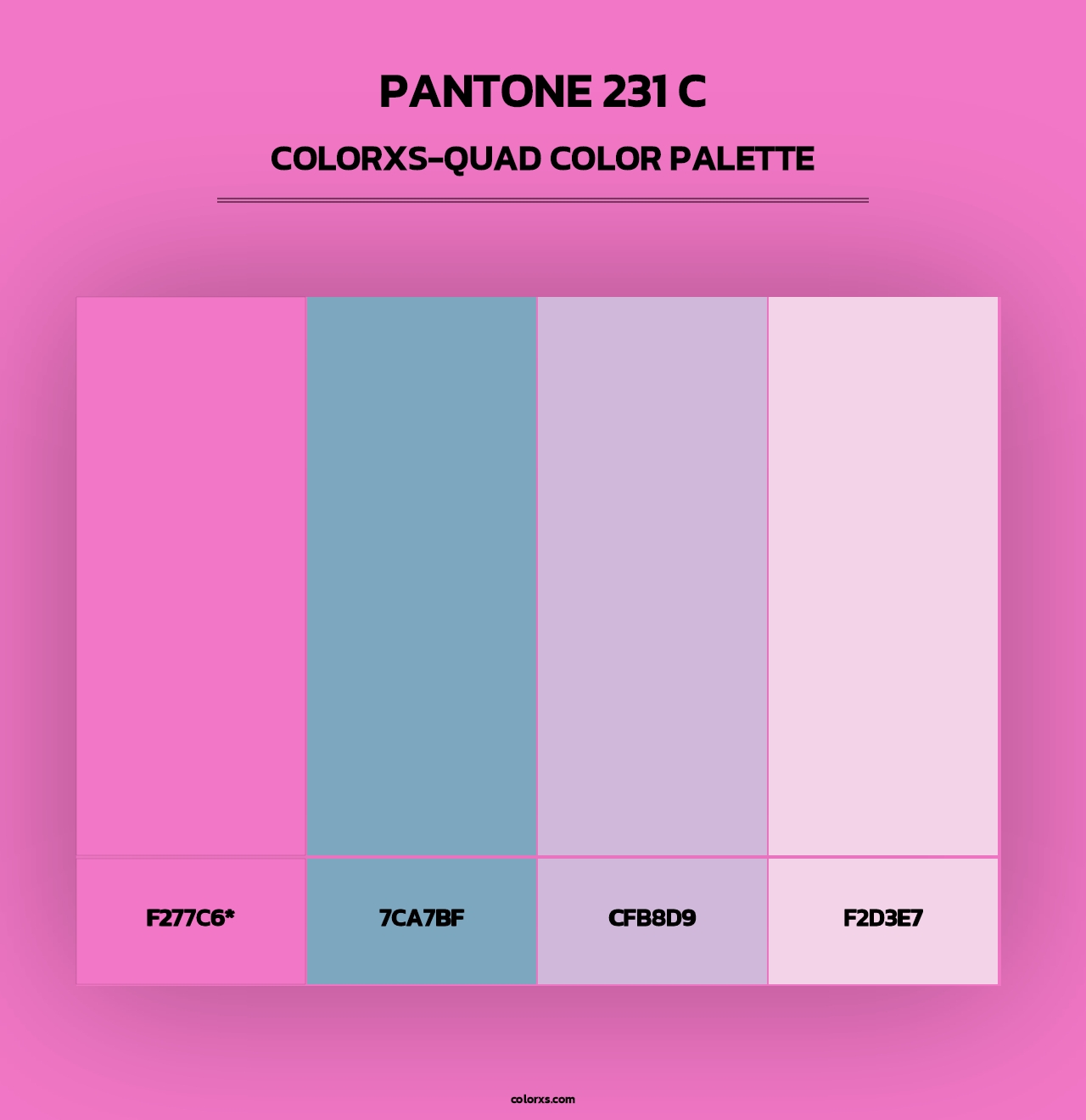 PANTONE 231 C - Colorxs Quad Palette