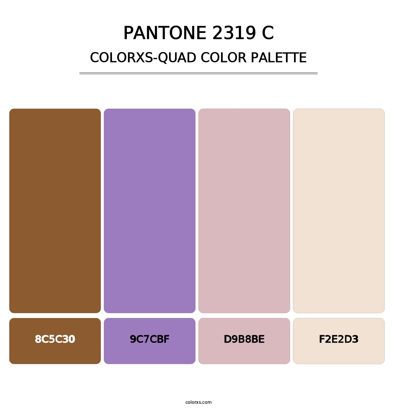 PANTONE 2319 C - Colorxs Quad Palette