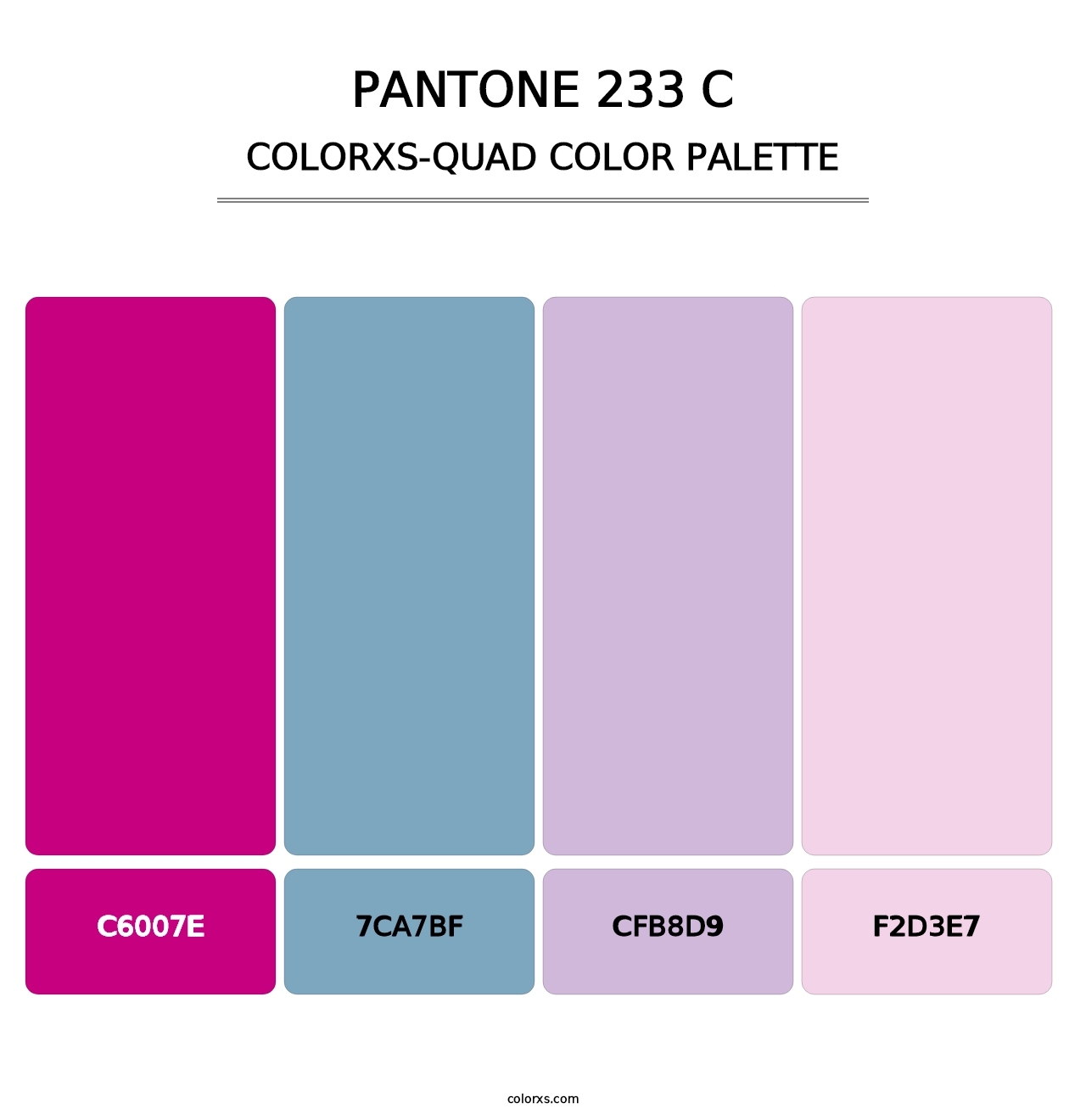 PANTONE 233 C - Colorxs Quad Palette