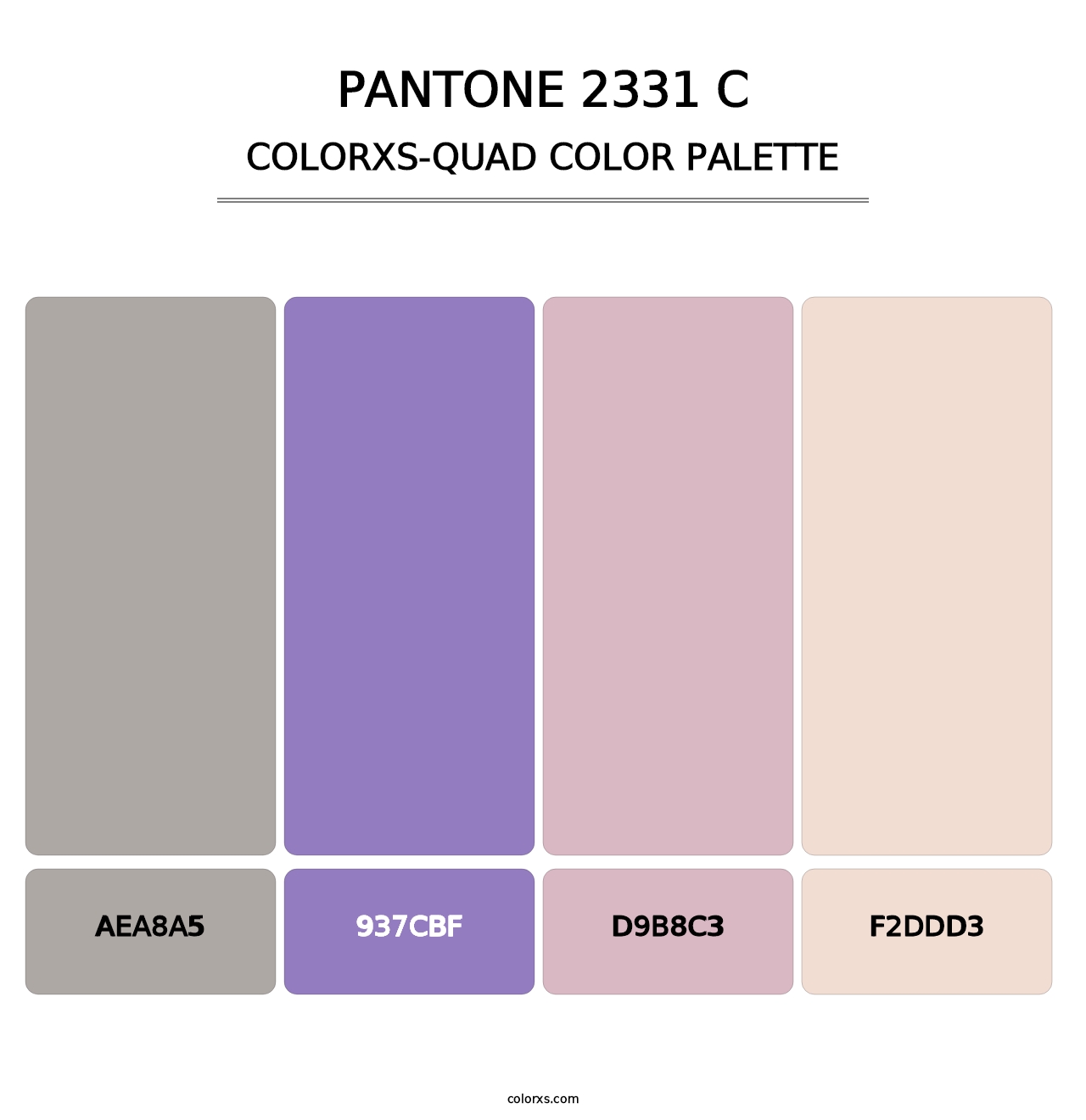 PANTONE 2331 C - Colorxs Quad Palette