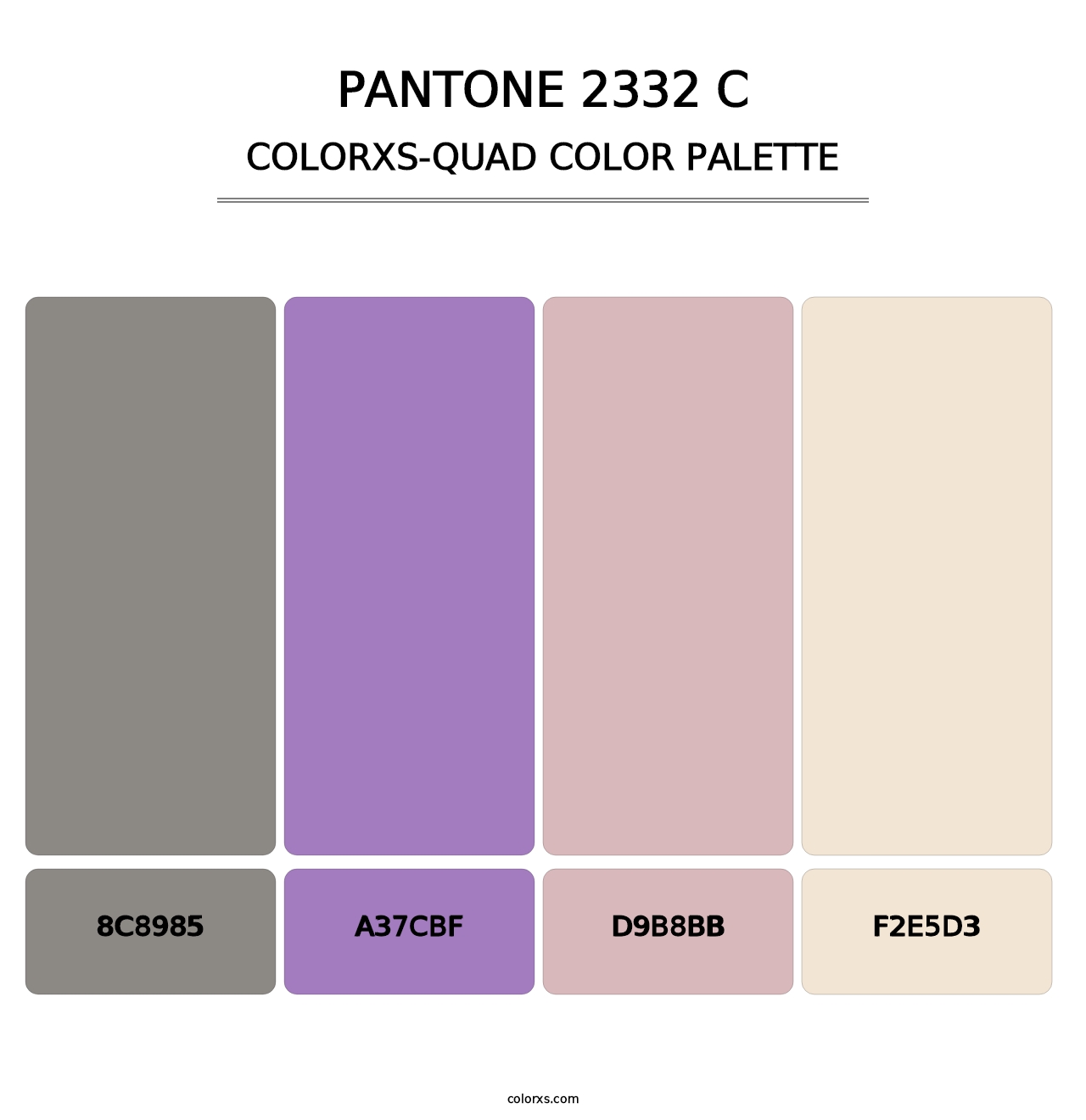 PANTONE 2332 C - Colorxs Quad Palette