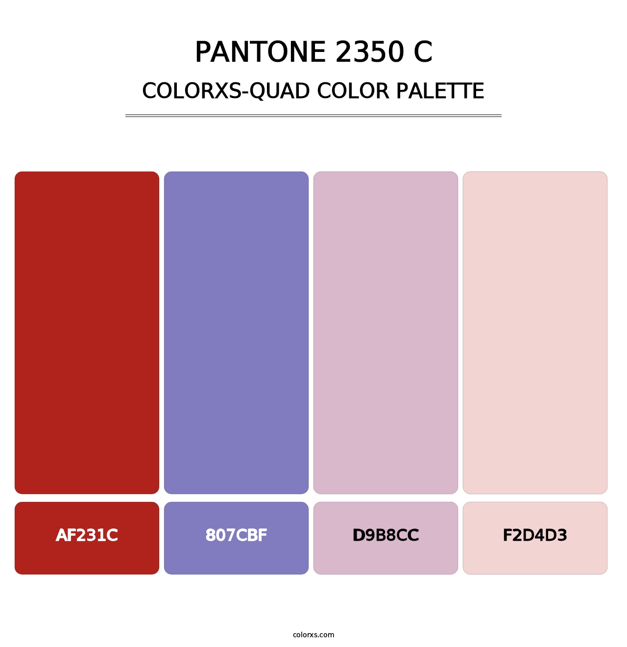 PANTONE 2350 C - Colorxs Quad Palette