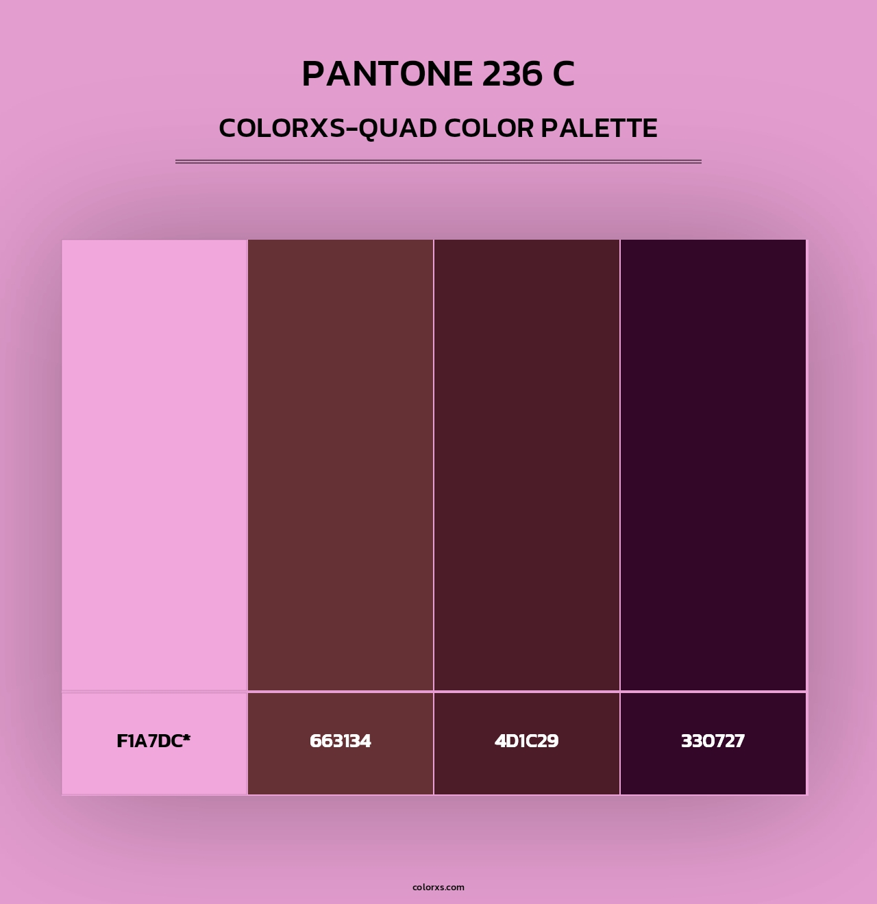 PANTONE 236 C - Colorxs Quad Palette